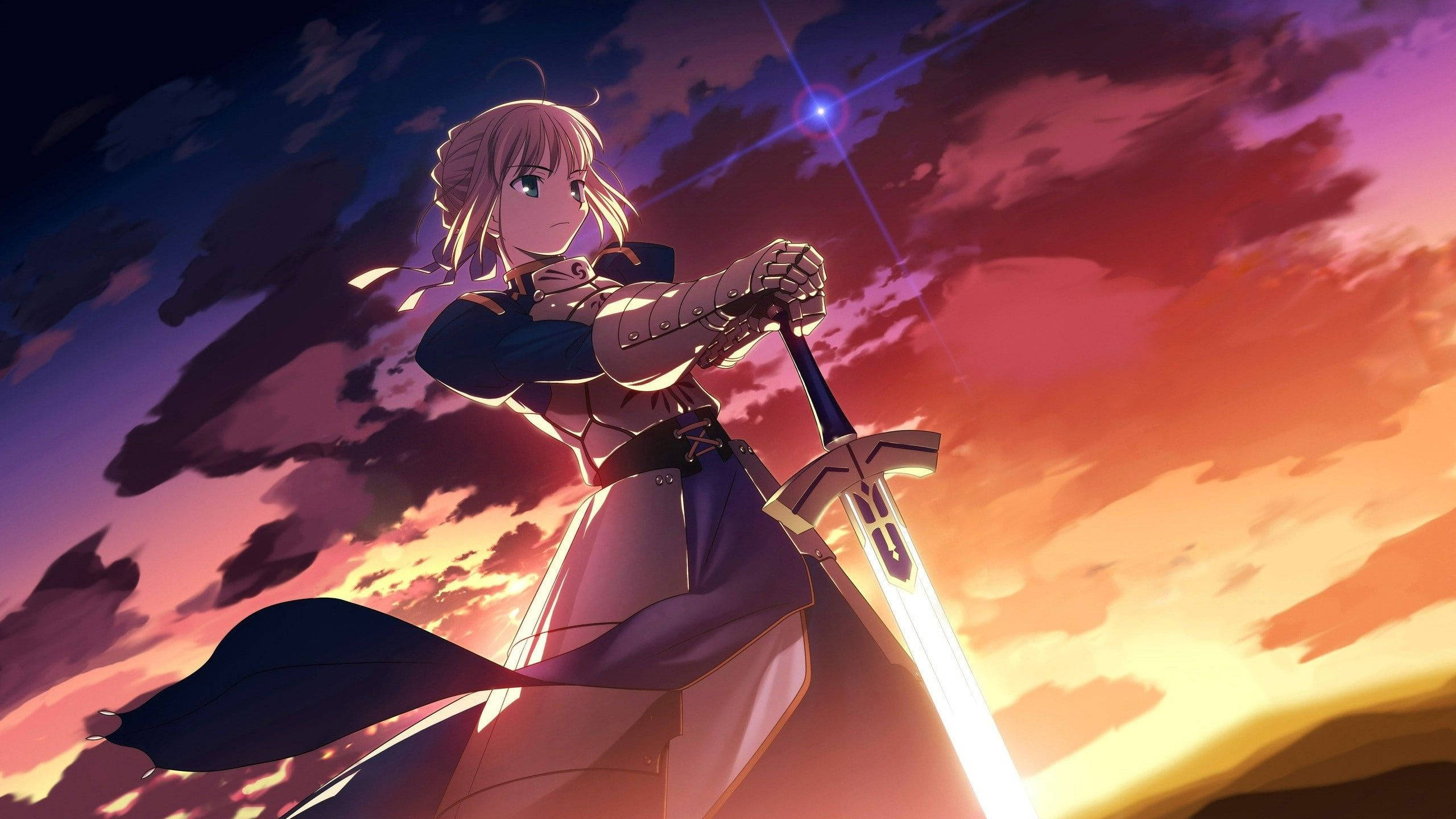 Fate Series, anime knight, armor, 2K Desktop Wallpaper