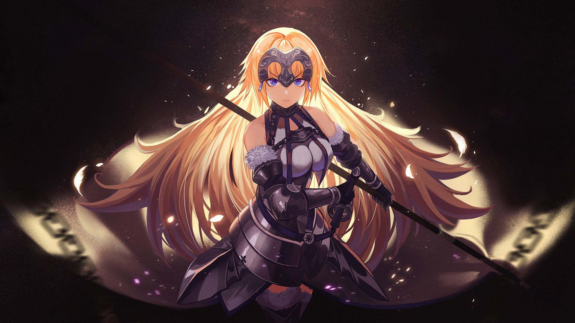 Fate Series, anime warrior, long blonde hair, Full HD Desktop Wallpaper