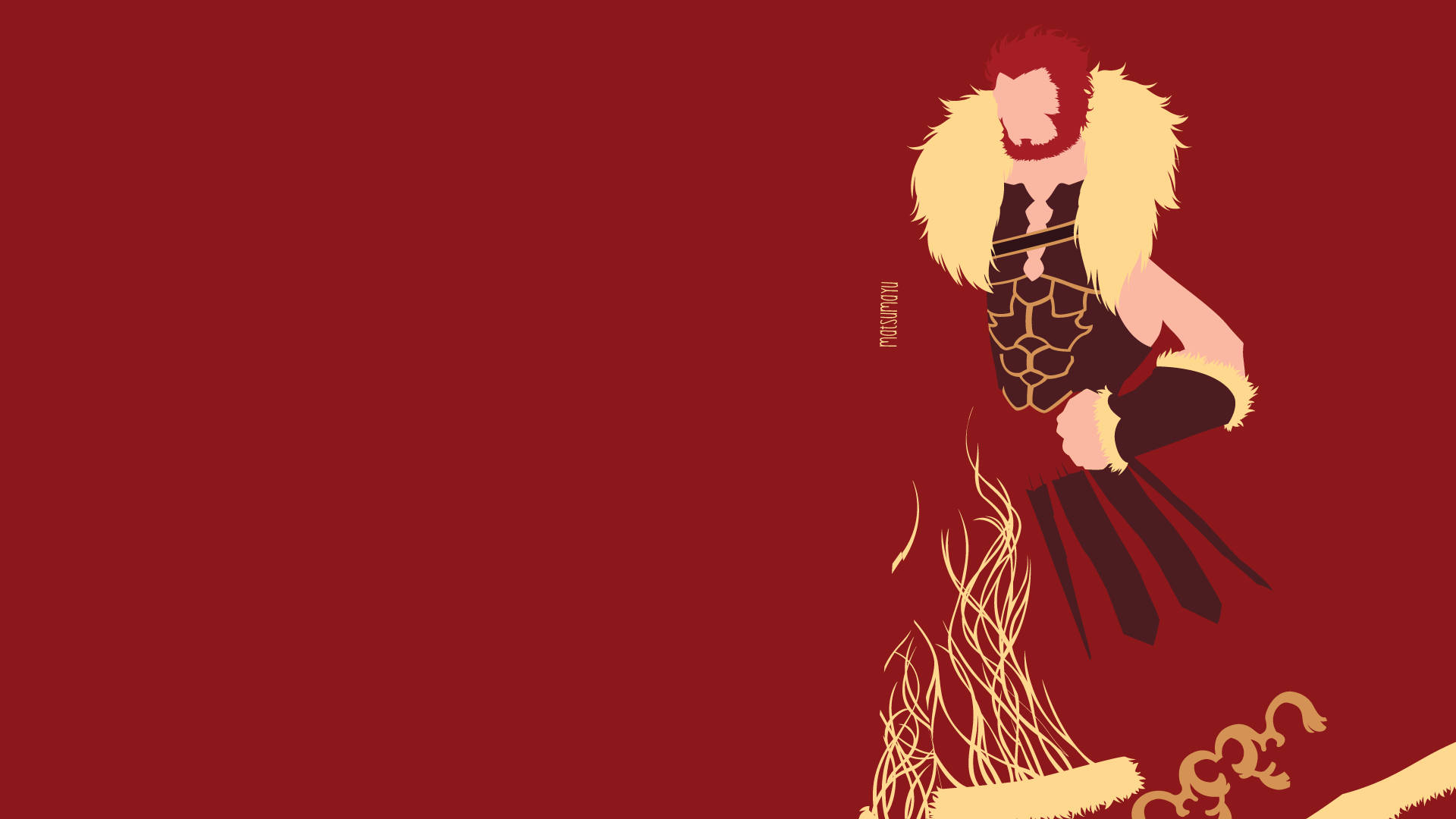 Fate Zero, red hair, fur collar, Full HD Desktop Wallpaper