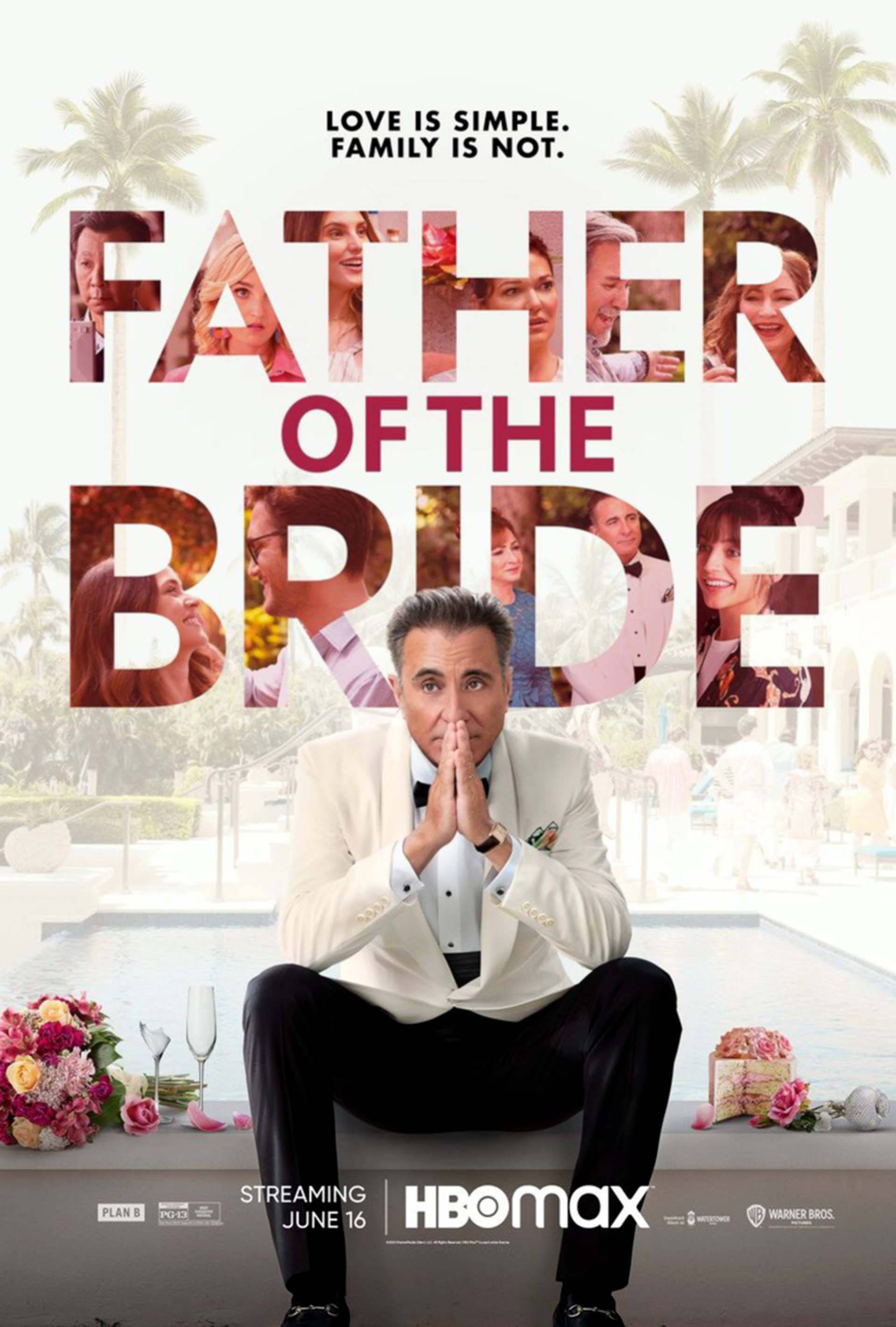 Father Of The Bride 2022 Poster, white tuxedo, wedding guests, 2K Phone Wallpaper