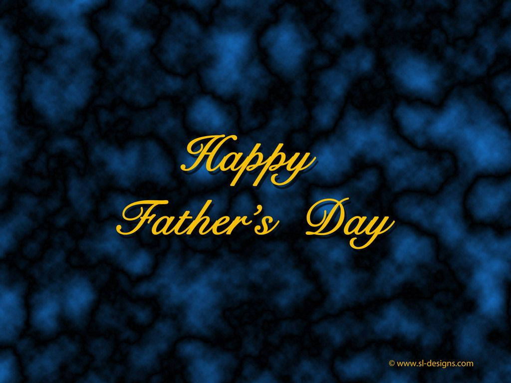 Gold Letters, Happy Father's Day, textured dark blue background, SD Desktop Wallpaper
