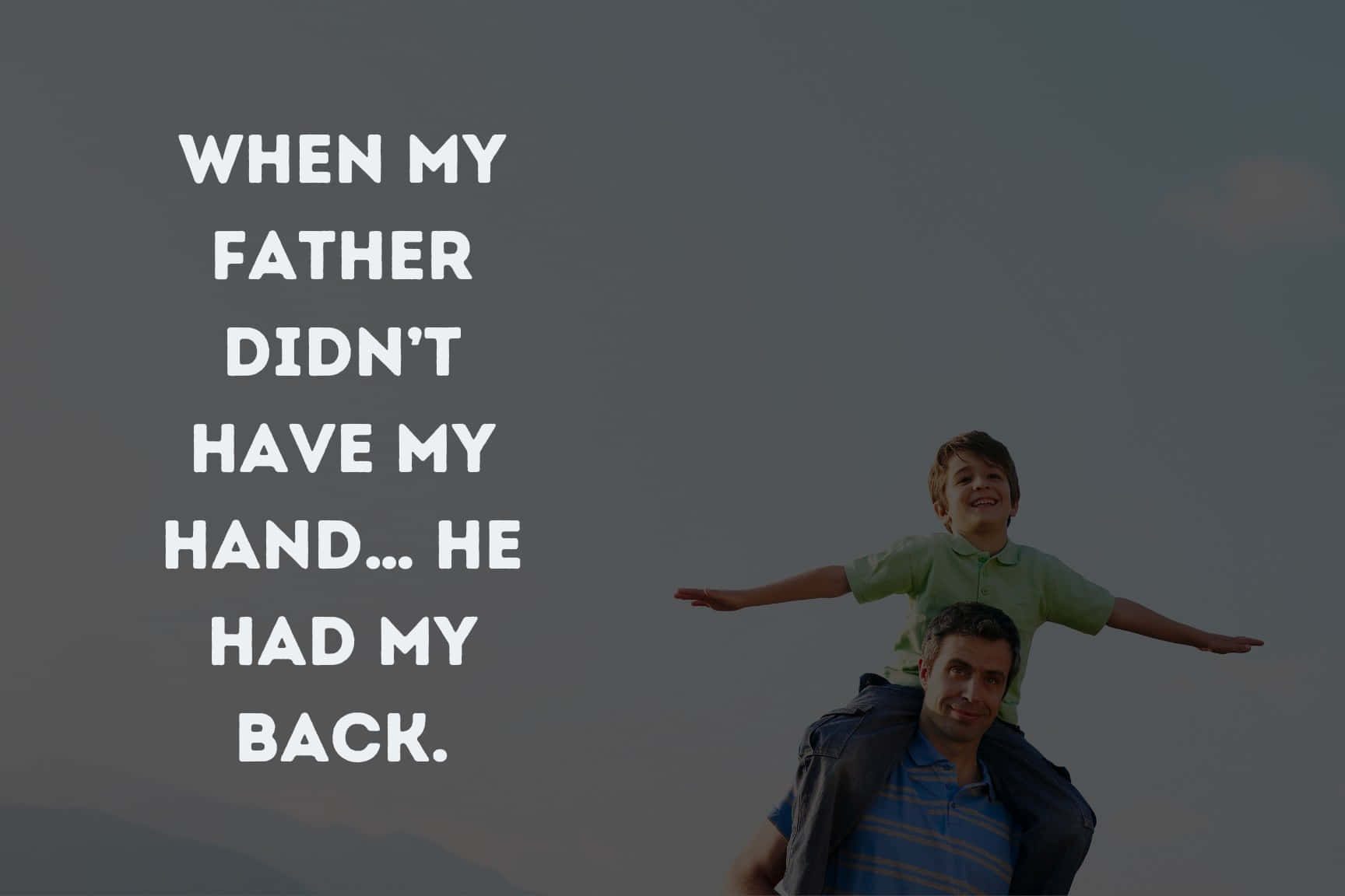 Fathers Day, joyful boy, father's shoulders, HD Desktop Wallpaper