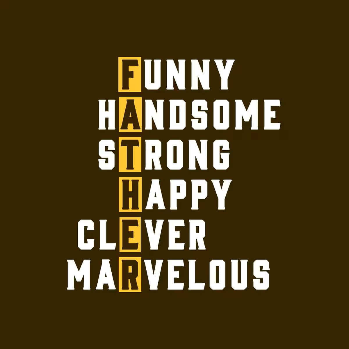 Fathers Day, acronym tribute, white text, SD Desktop Wallpaper