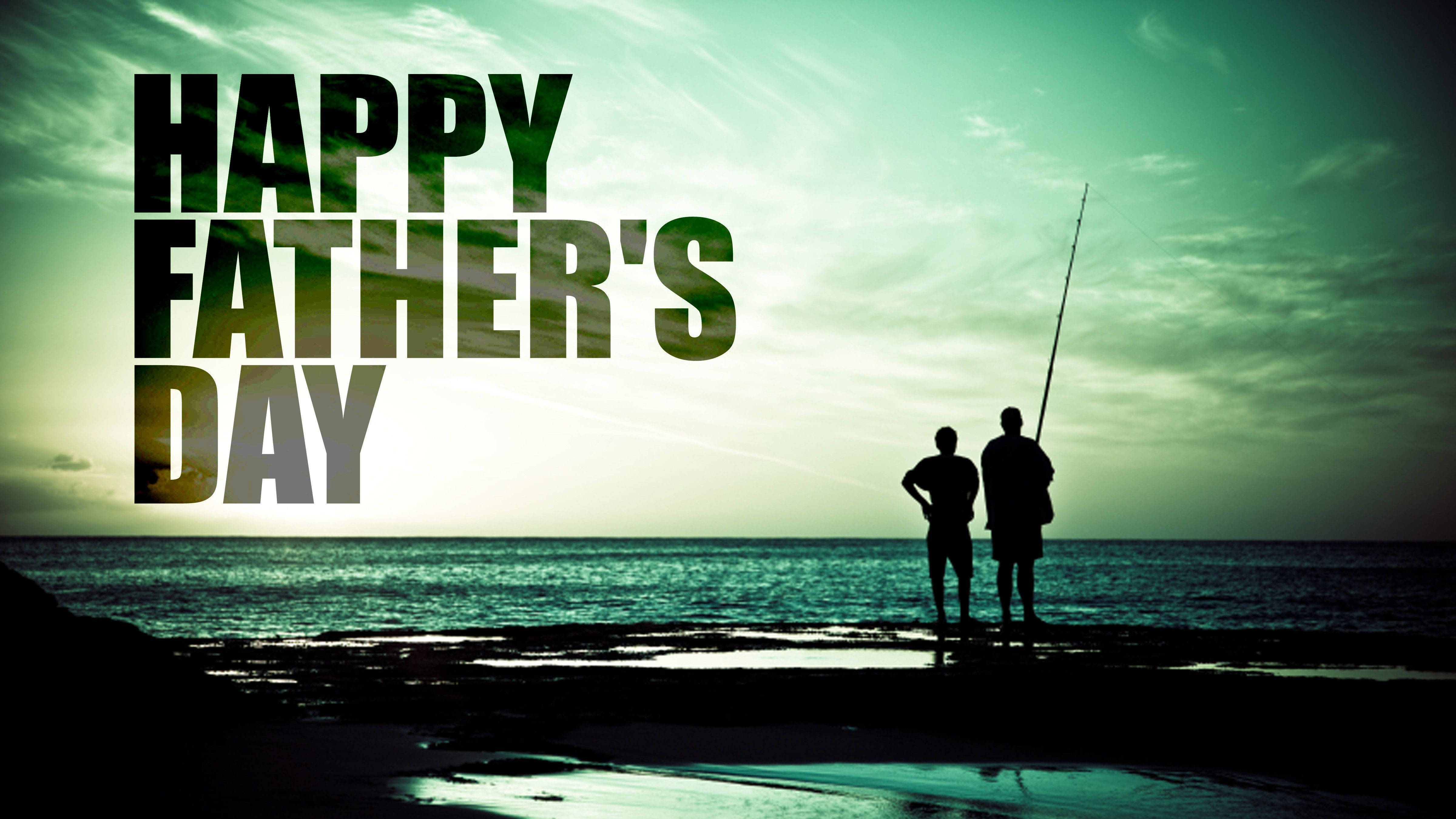 Fathers, sunset, beach, 4K Desktop Wallpaper