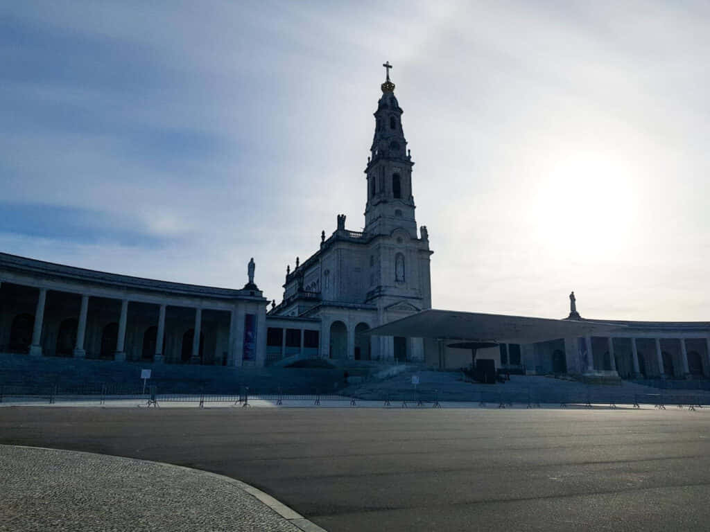 Fatima Sanctuary, cathedral, bell tower, SD Desktop Wallpaper