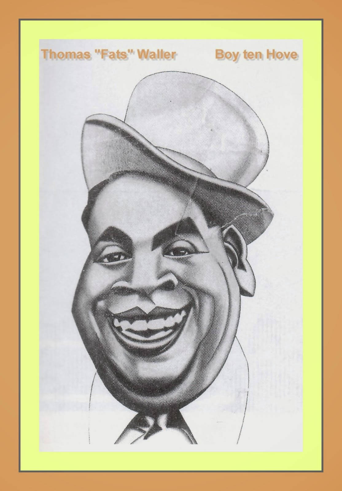 Fats Waller, top hat, tie, HD Phone Wallpaper
