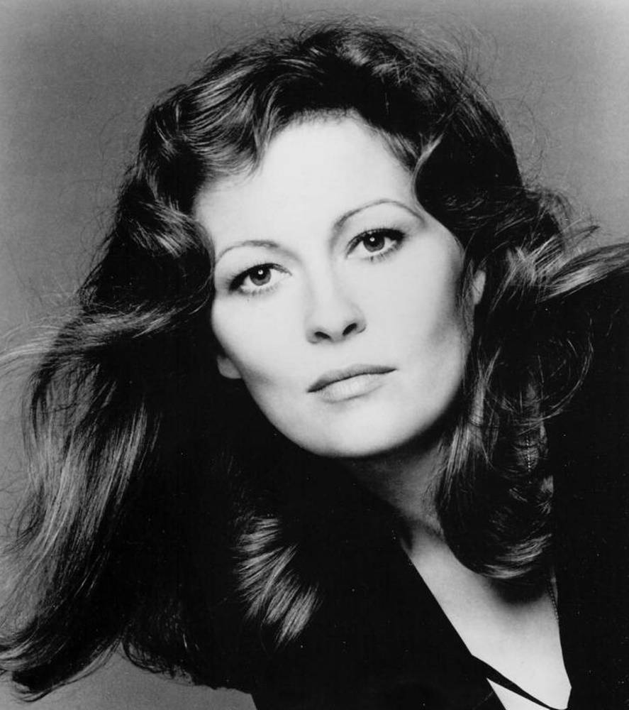 Faye Dunaway, black and white, 1980, SD Phone Wallpaper