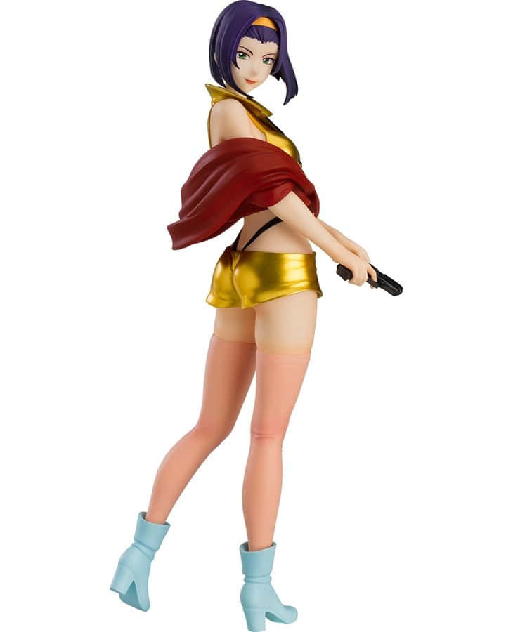 Faye Valentine, purple hair, gold and red outfit, SD Phone Wallpaper