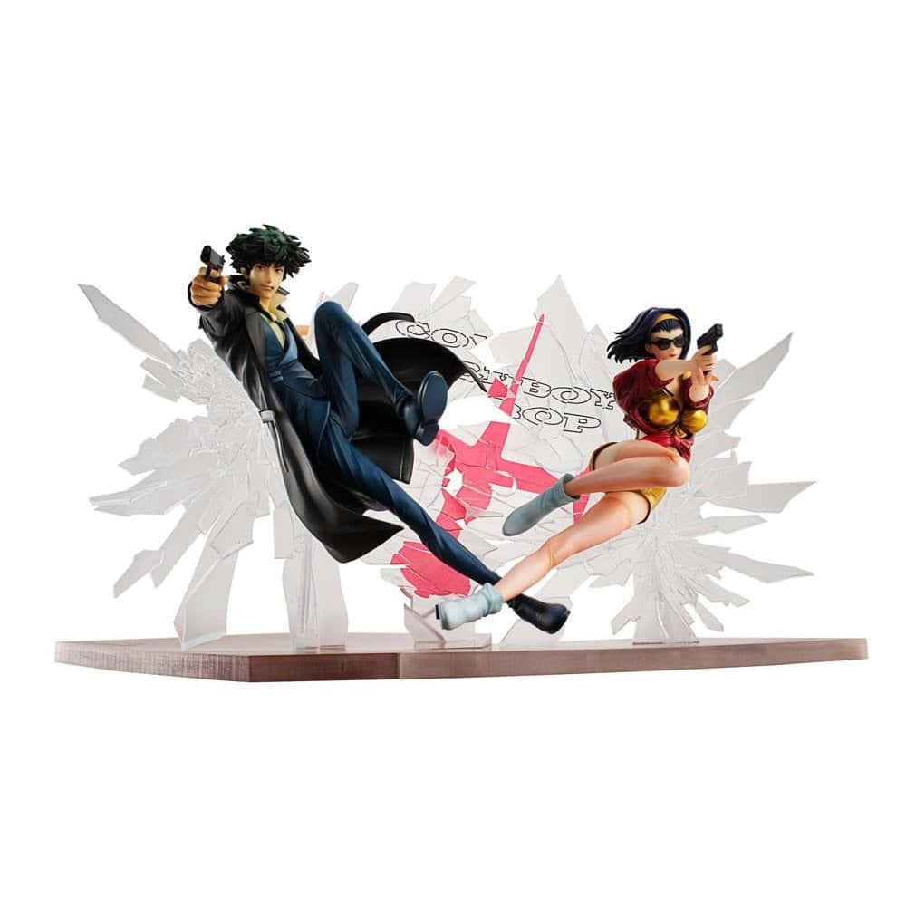 Faye Valentine, anime figurines, mid-action pose, SD Desktop Wallpaper