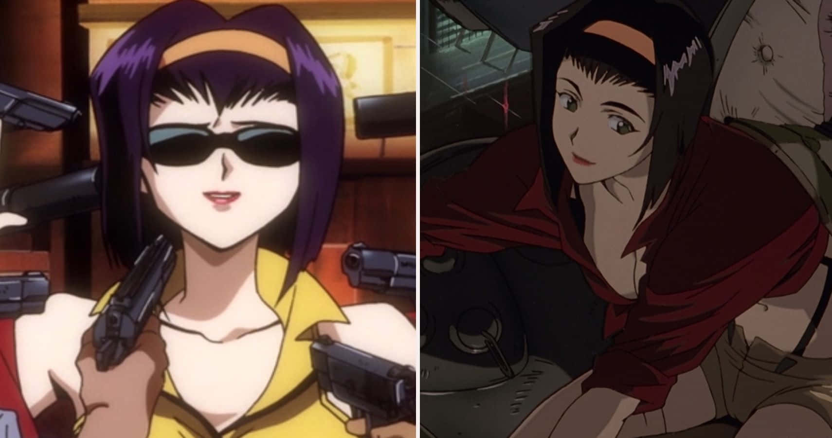 Faye Valentine, purple-haired woman, sunglasses, HD Desktop Wallpaper