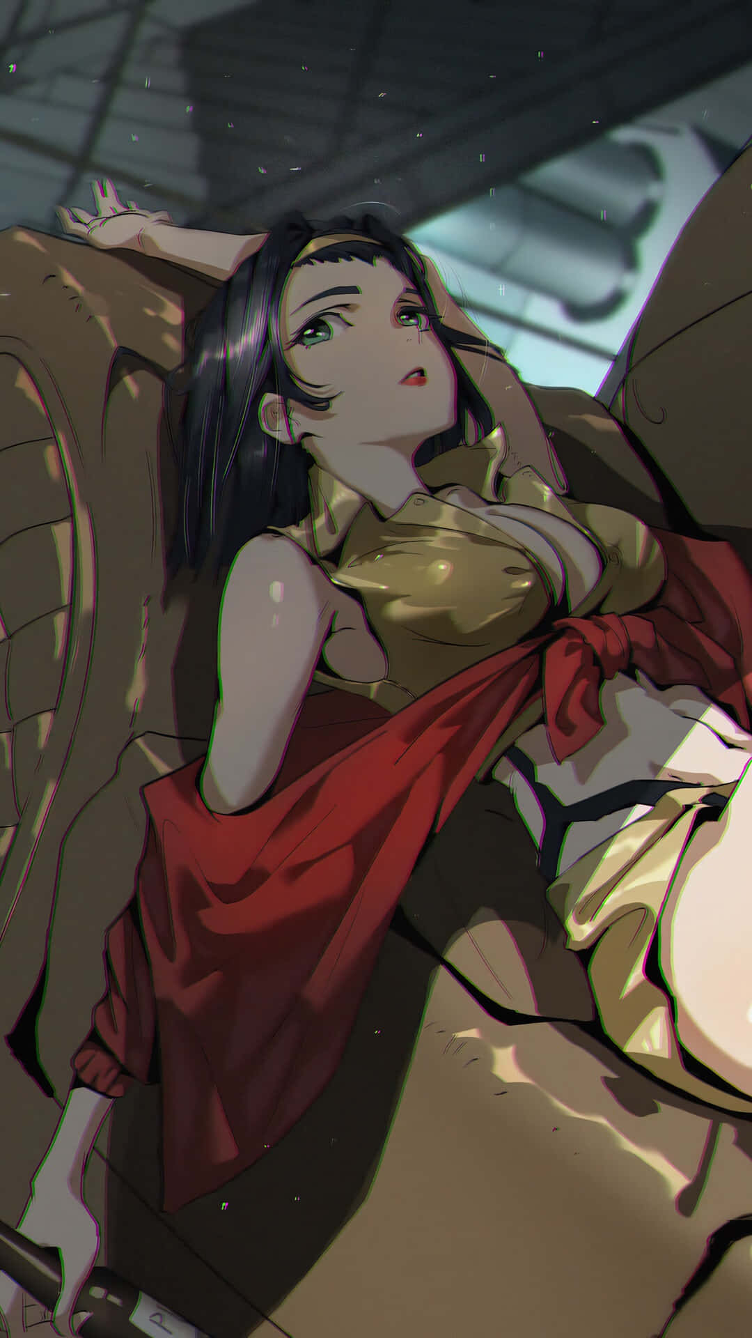 Faye Valentine, golden armor, red cloak, Full HD Phone Wallpaper