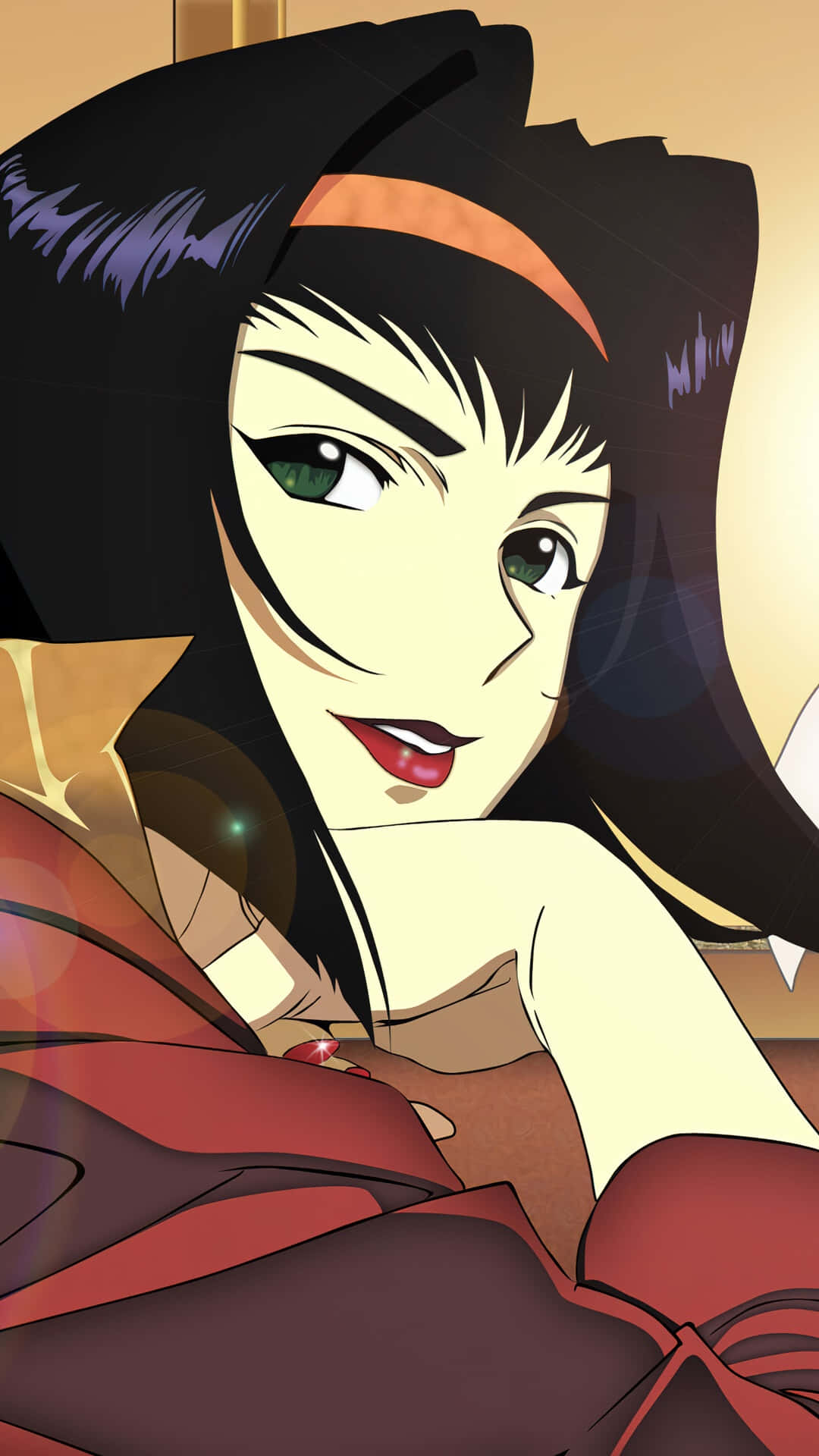 Faye Valentine, black hair, green eyes, Full HD Phone Wallpaper