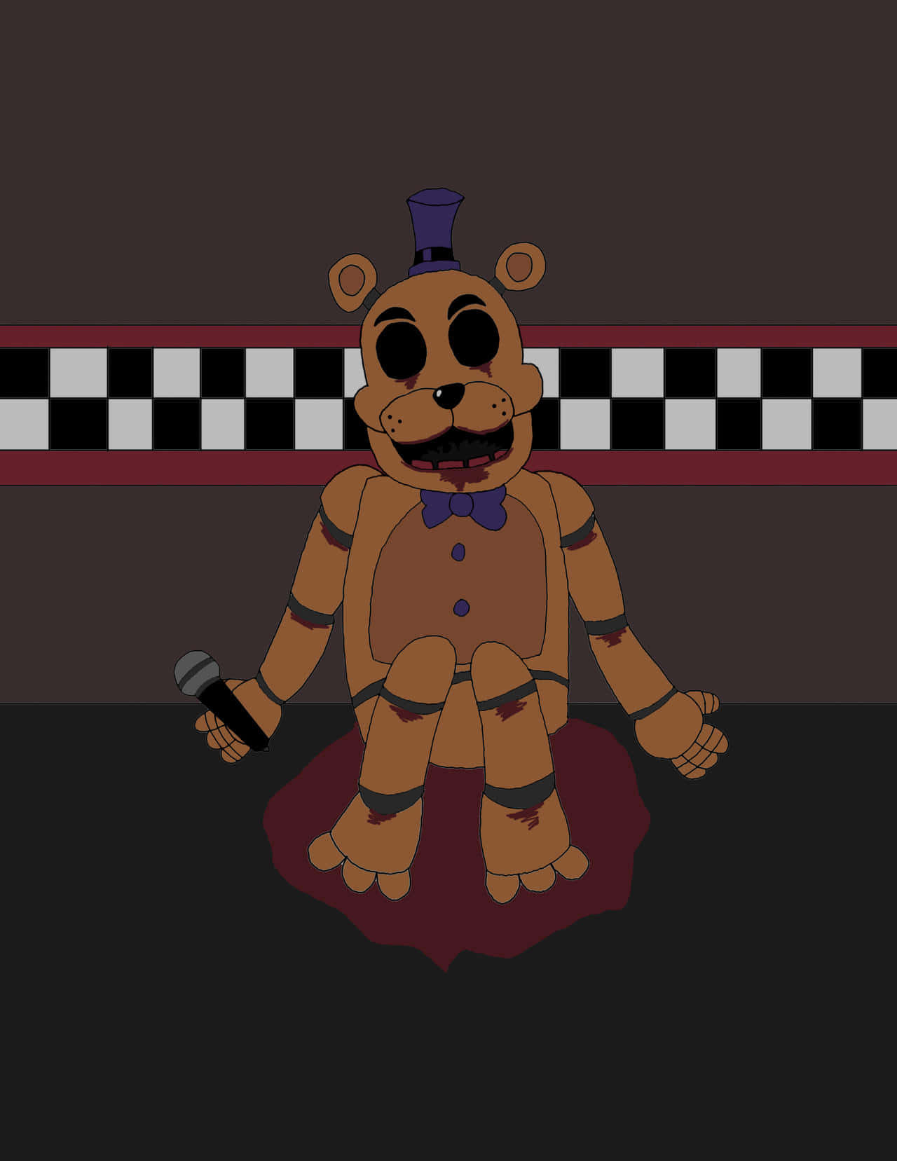 Fazbear Frights, animatronic bear, top hat, HD Phone Wallpaper