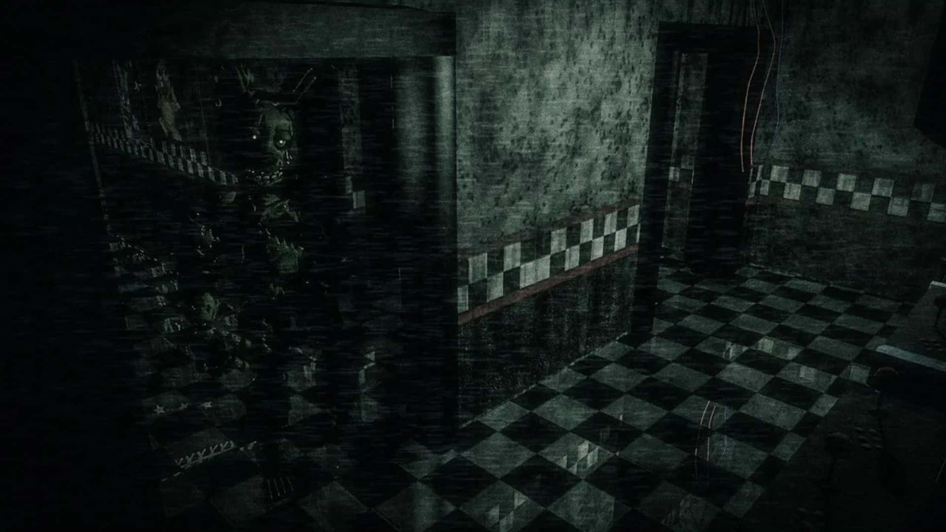 Fazbear Frights, checkered floor tiles, animatronic, Full HD Desktop Wallpaper