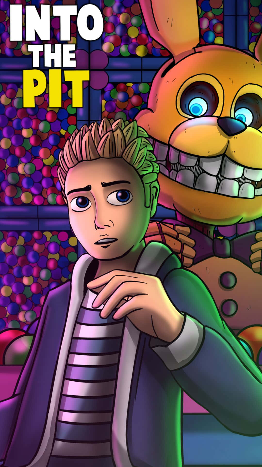 Fazbear Frights, animatronic bunny, glowing eyes, Full HD Phone Wallpaper