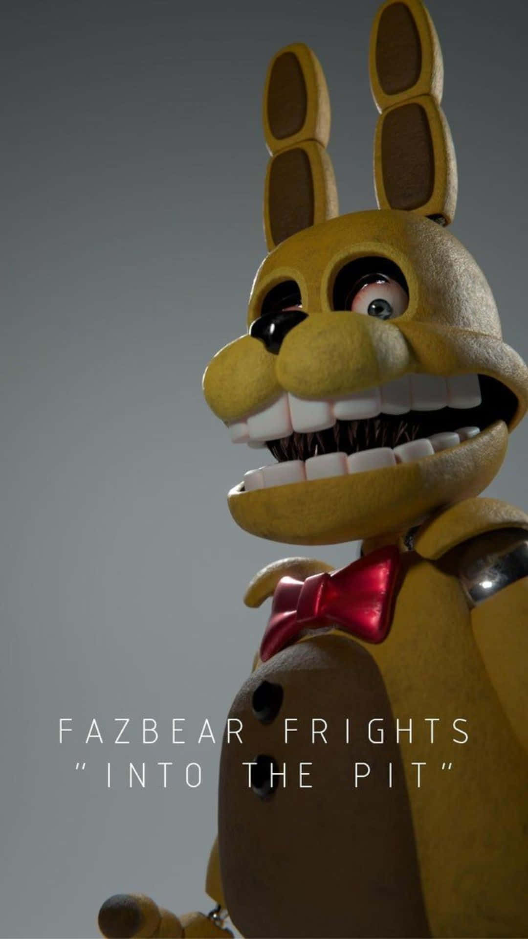 Fazbear Frights, yellow animatronic bunny, wide toothy grin, Full HD Phone Wallpaper