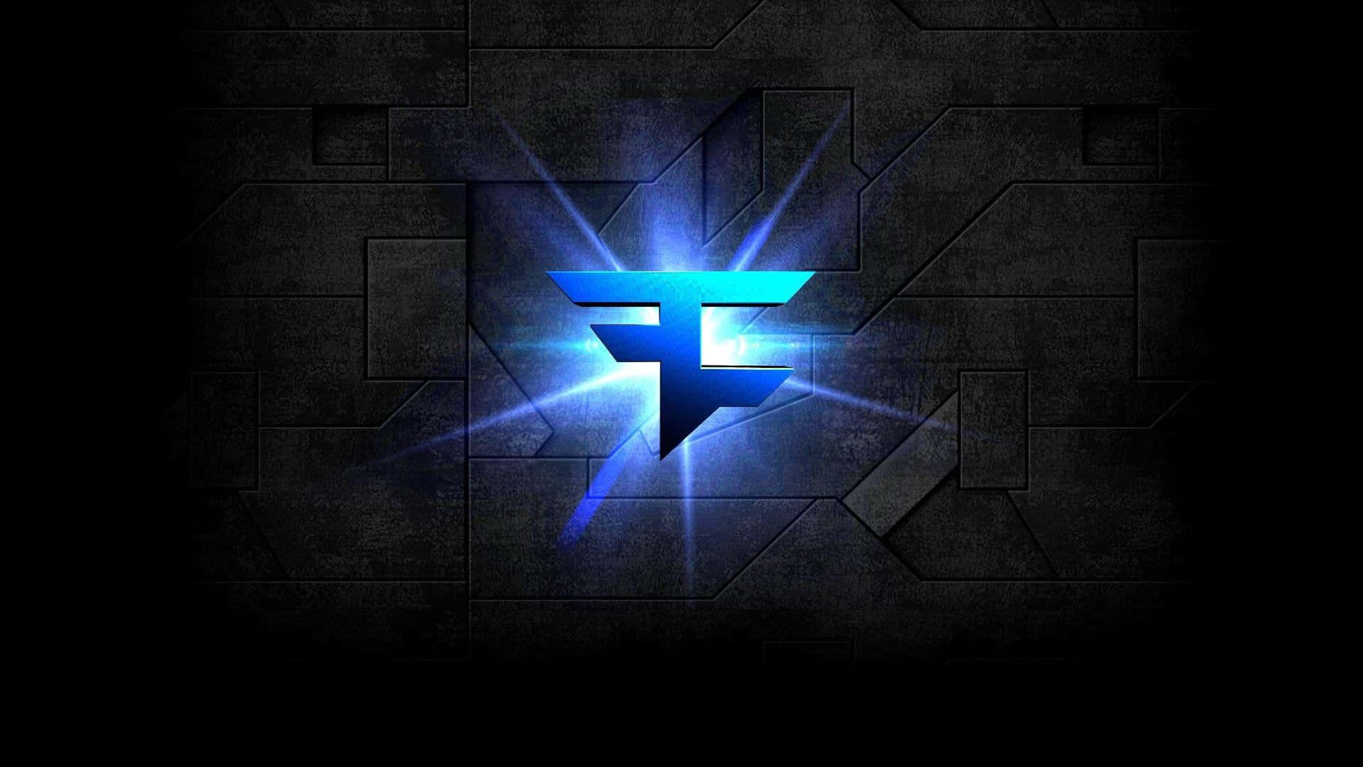 Faze Rug, black and blue, glowing blue stylized F logo, Full HD Desktop Wallpaper