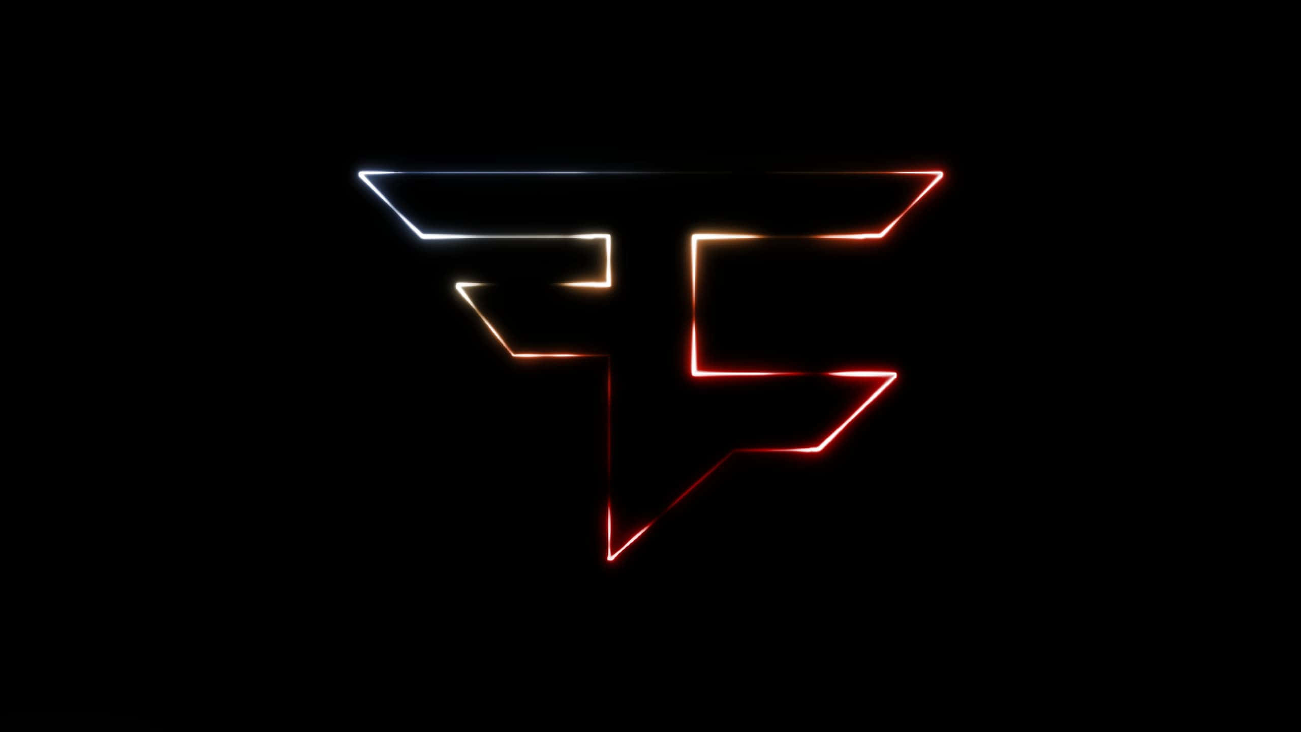 FaZe Rug, neon logo, cool blue, 2K Desktop Wallpaper