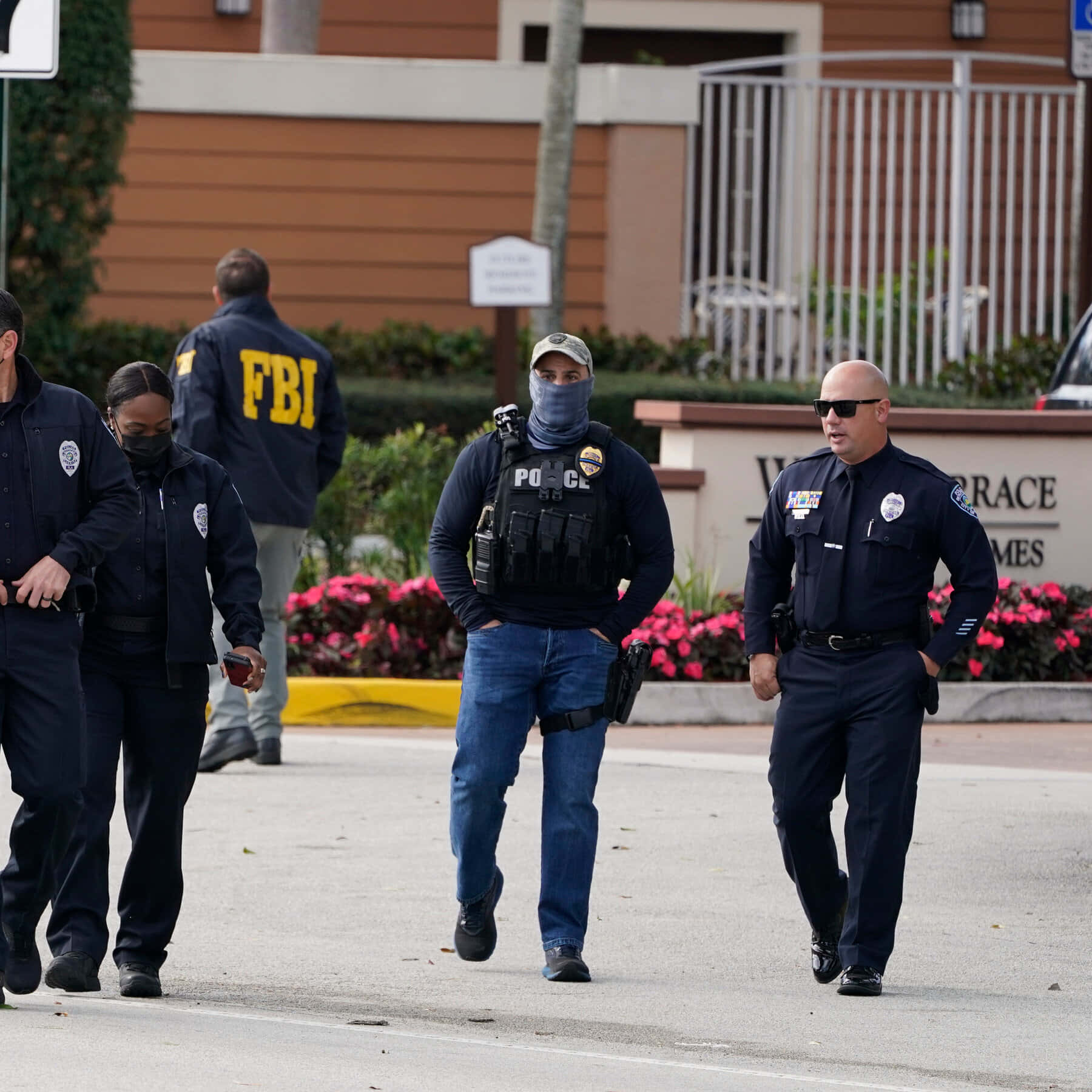FBI, tactical gear, paved area, HD Desktop Wallpaper