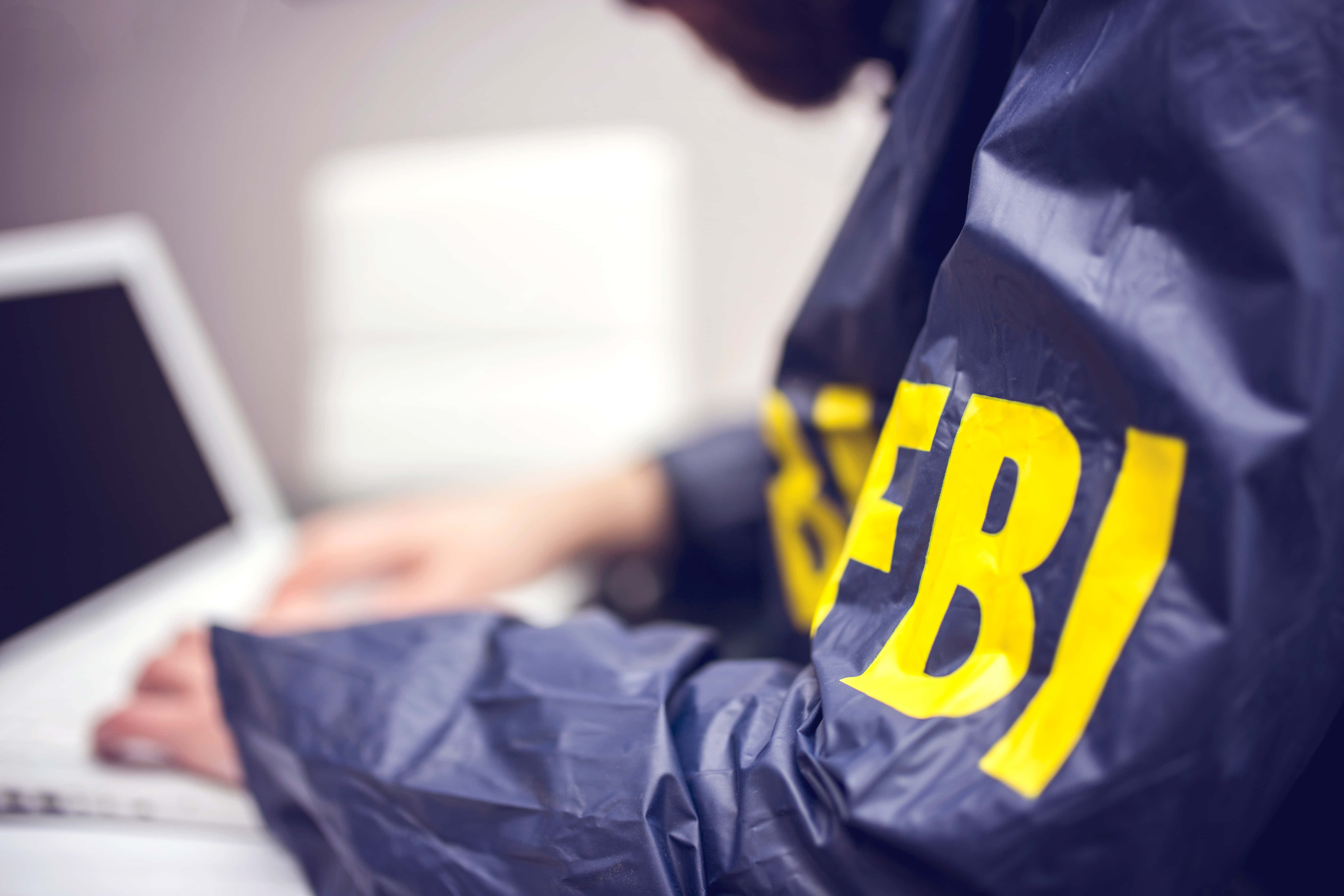 FBI, laptop, modern office, 5K Desktop Wallpaper