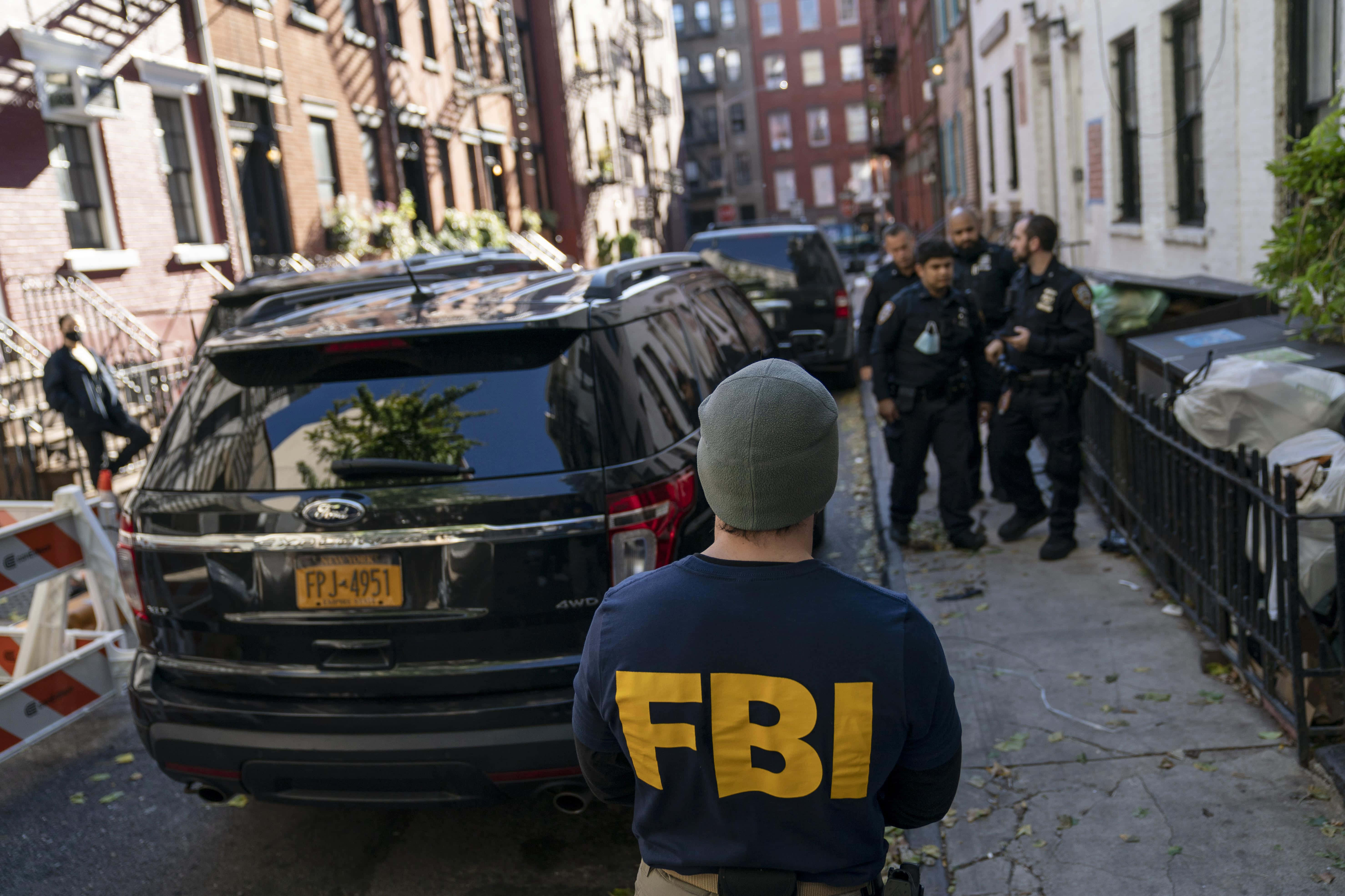 FBI, blue shirt, yellow lettering, 5K Desktop Wallpaper