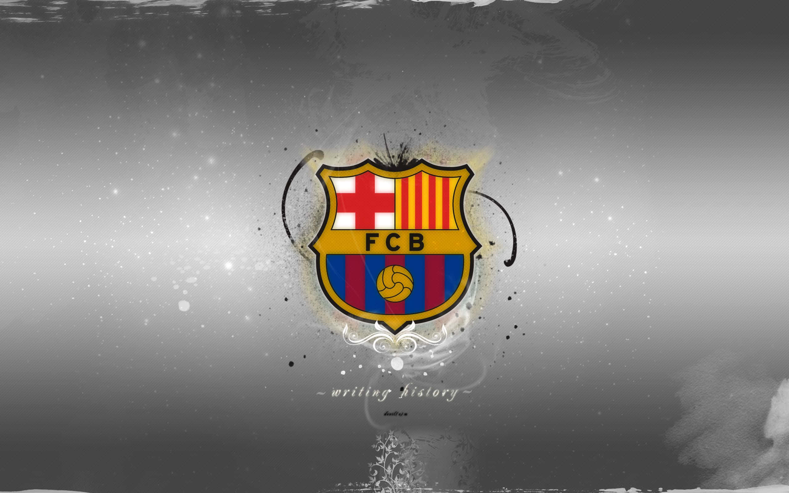 FC Barcelona, red yellow and blue stripes, soccer ball, 2K Desktop Wallpaper