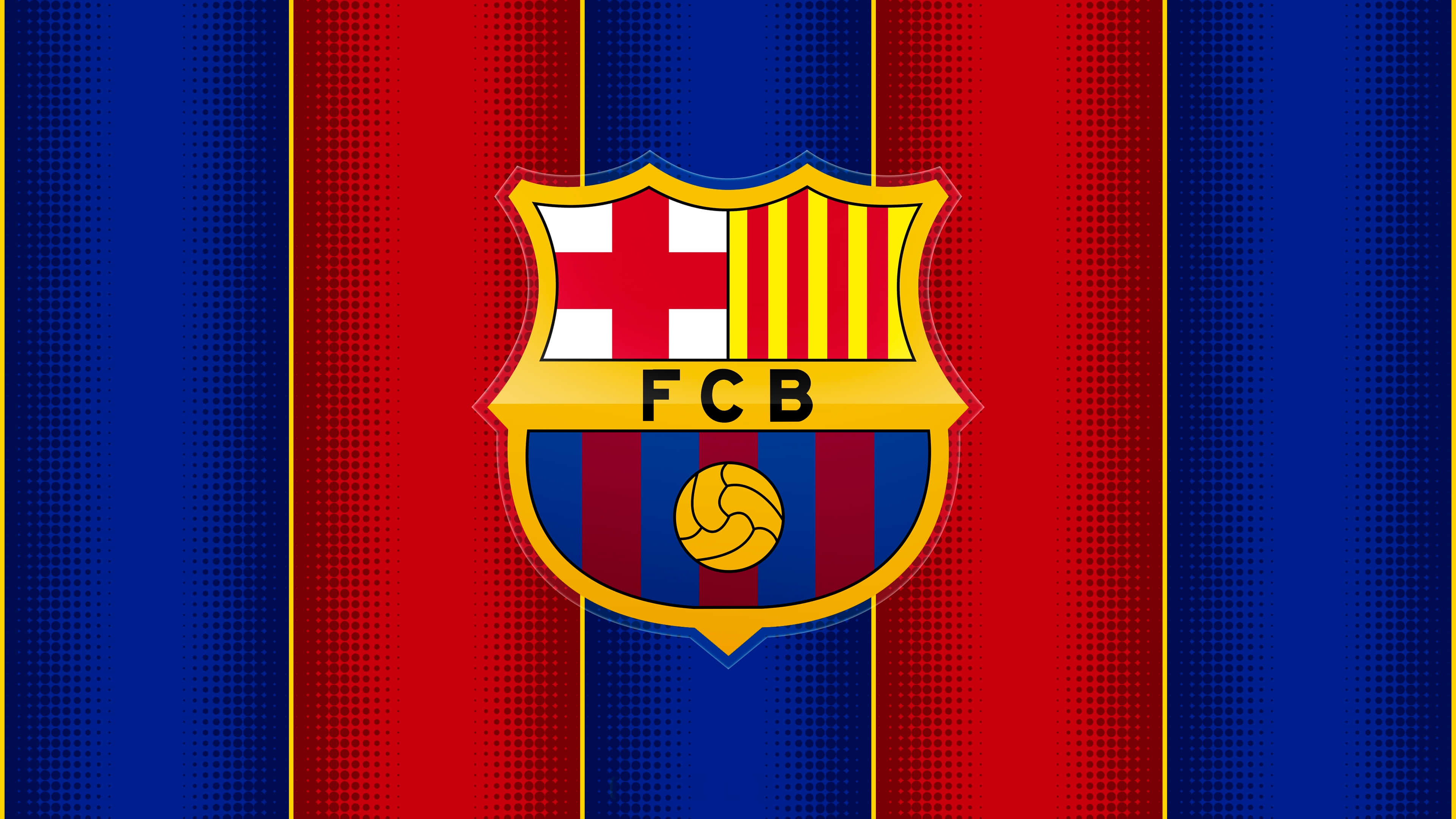 FC Barcelona, Barcelona FC crest, red, 4K Desktop Wallpaper