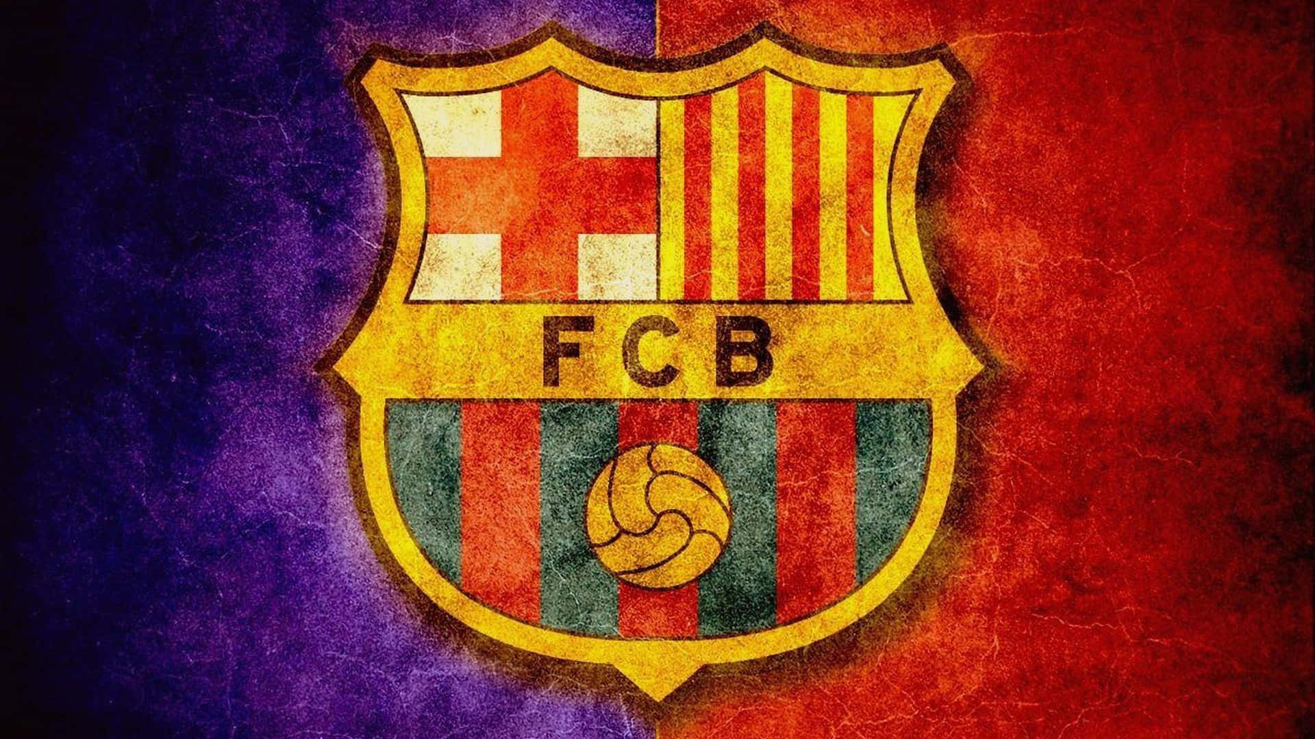 FC Barcelona, red yellow and blue stripes, soccer ball, Full HD Desktop Wallpaper