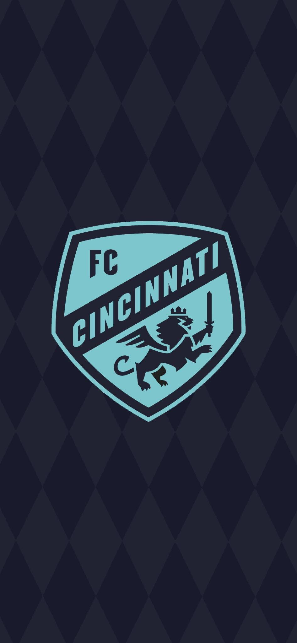 FC Cincinnati, teal, crowned griffin, Full HD Phone Wallpaper