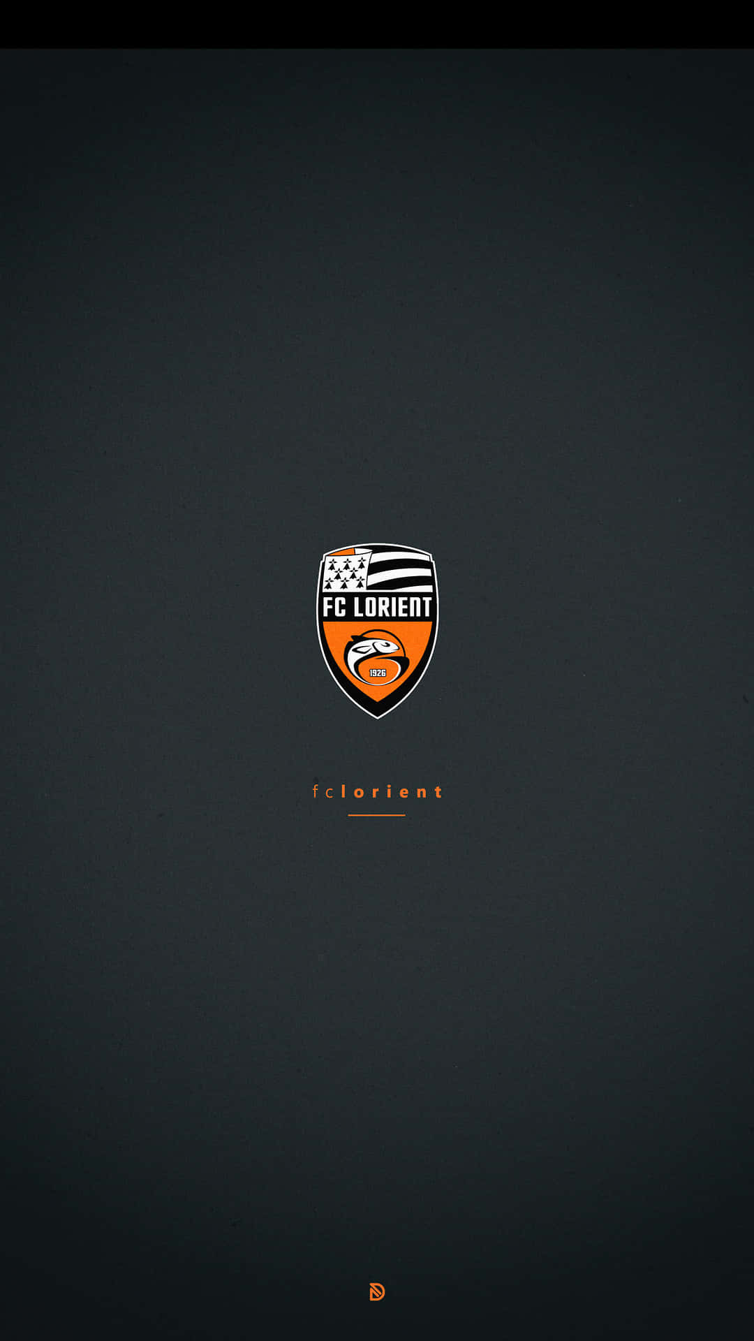 FC Lorient, dark gray, orange text, Full HD Phone Wallpaper