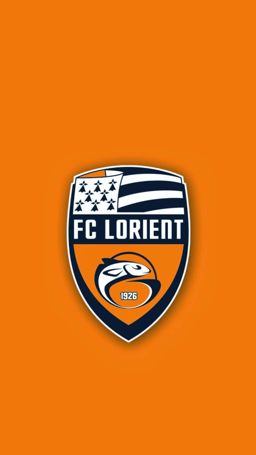 FC Lorient, orange wave, football club crest, HD Phone Wallpaper
