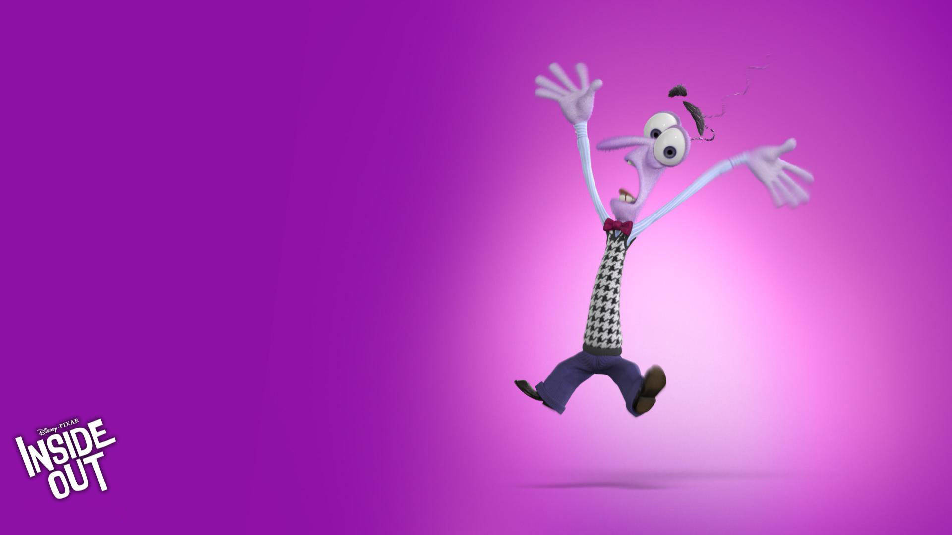Fear Inside Out, pink background, vibrant purple gradient background, Full HD Desktop Wallpaper