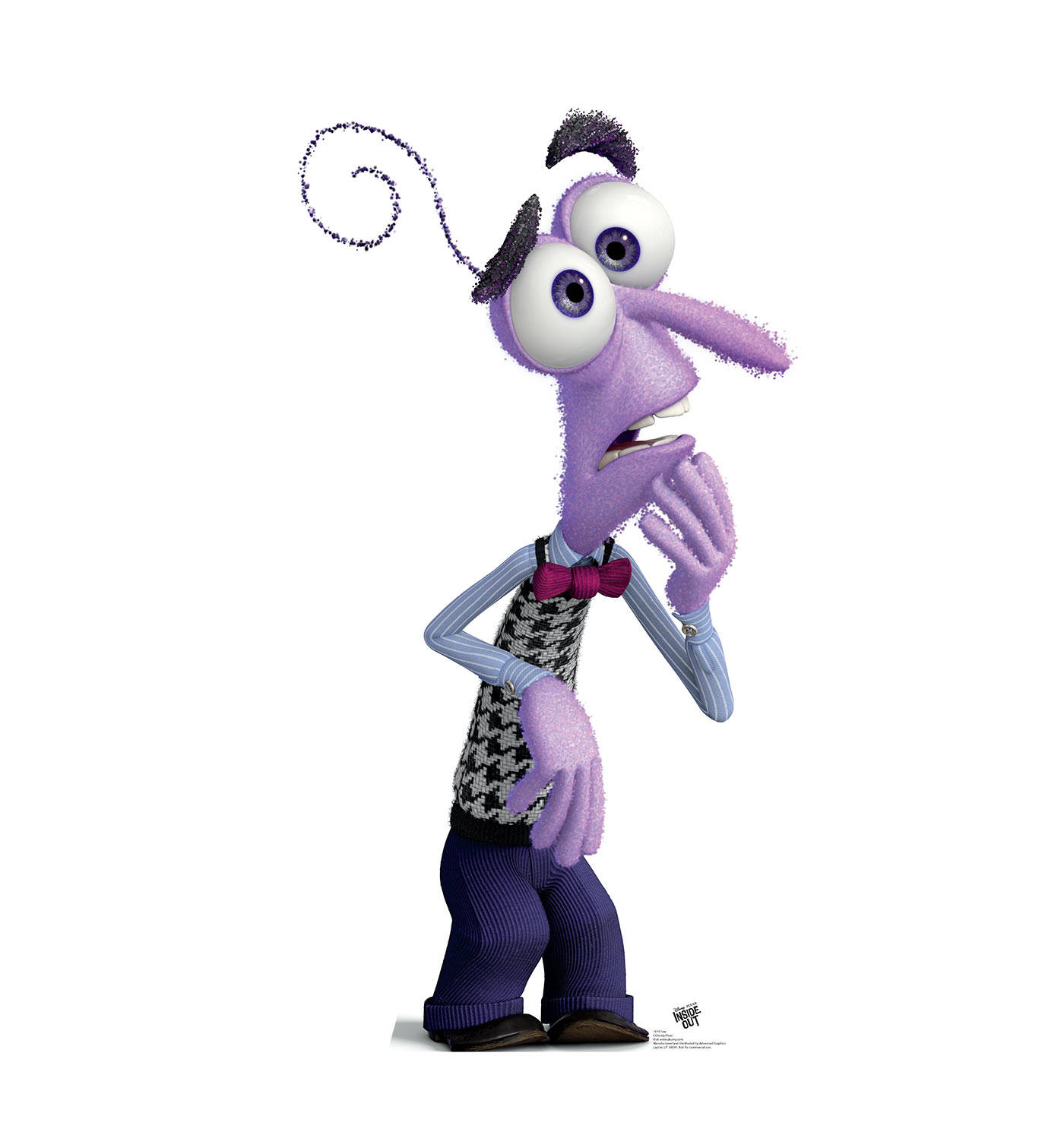 Fear Inside Out, purple, large eyes, HD Phone Wallpaper