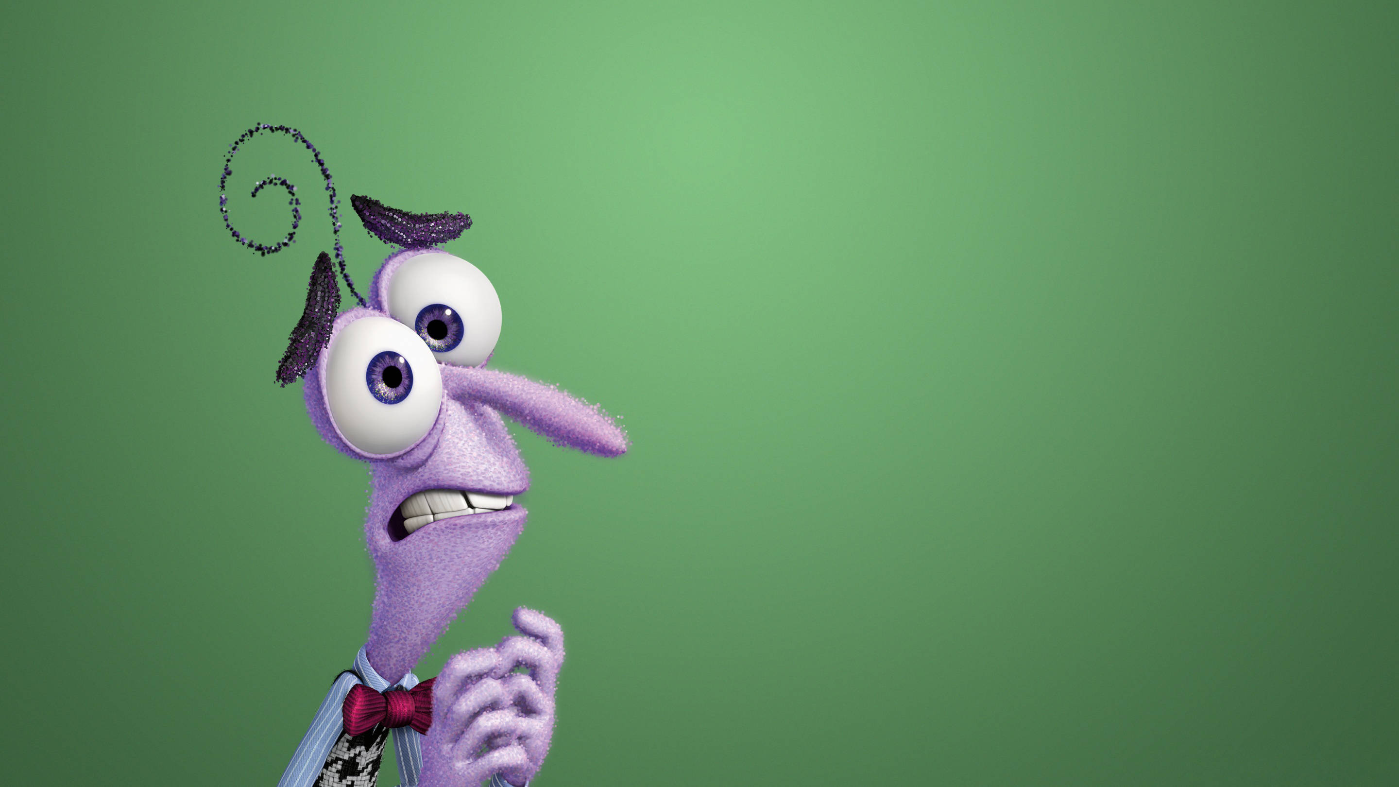 Fear Inside Out, purple animated character, large eyes, 2K Desktop Wallpaper