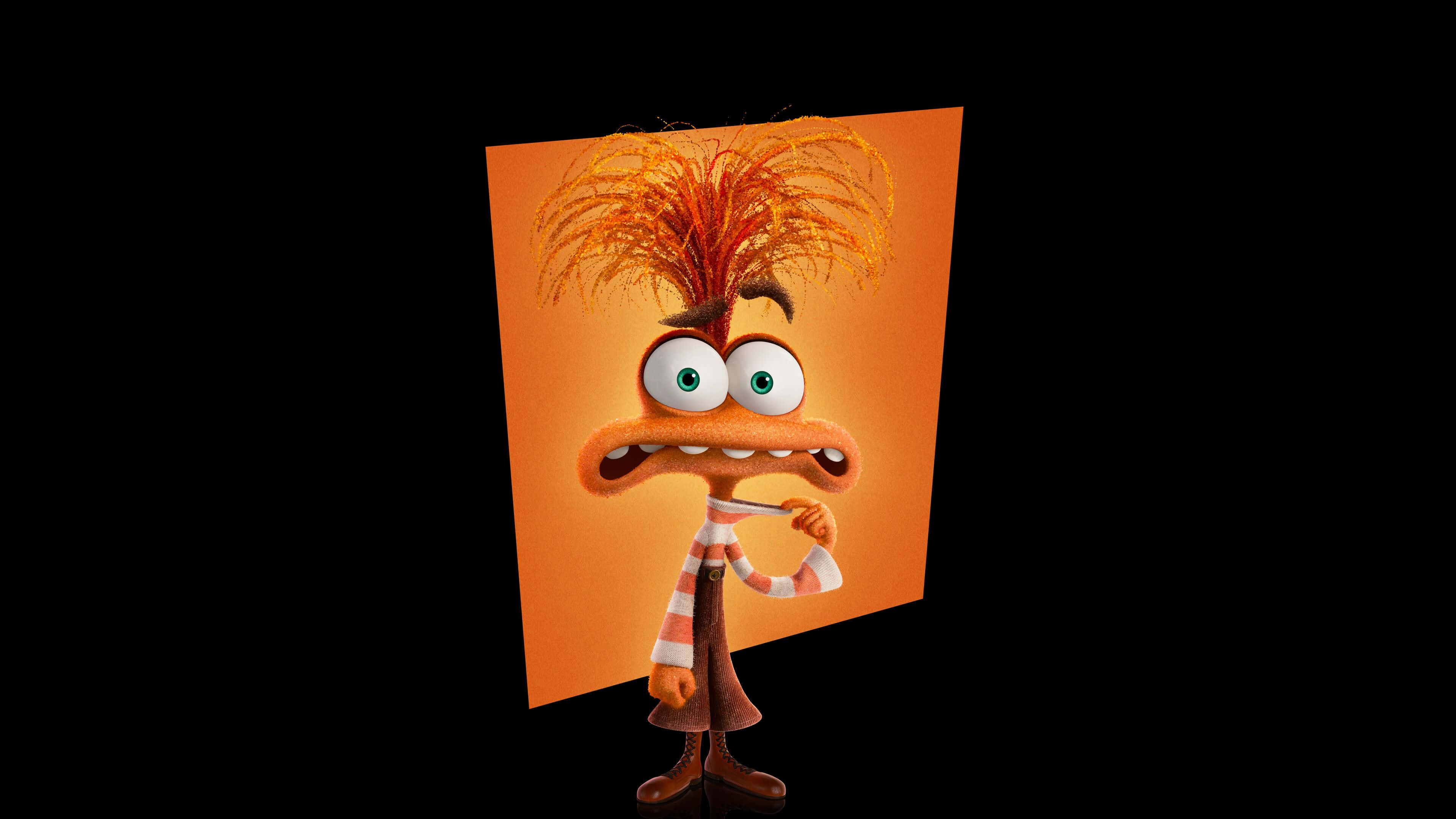 Inside Out, Fear, orange hair, 4K Desktop Wallpaper