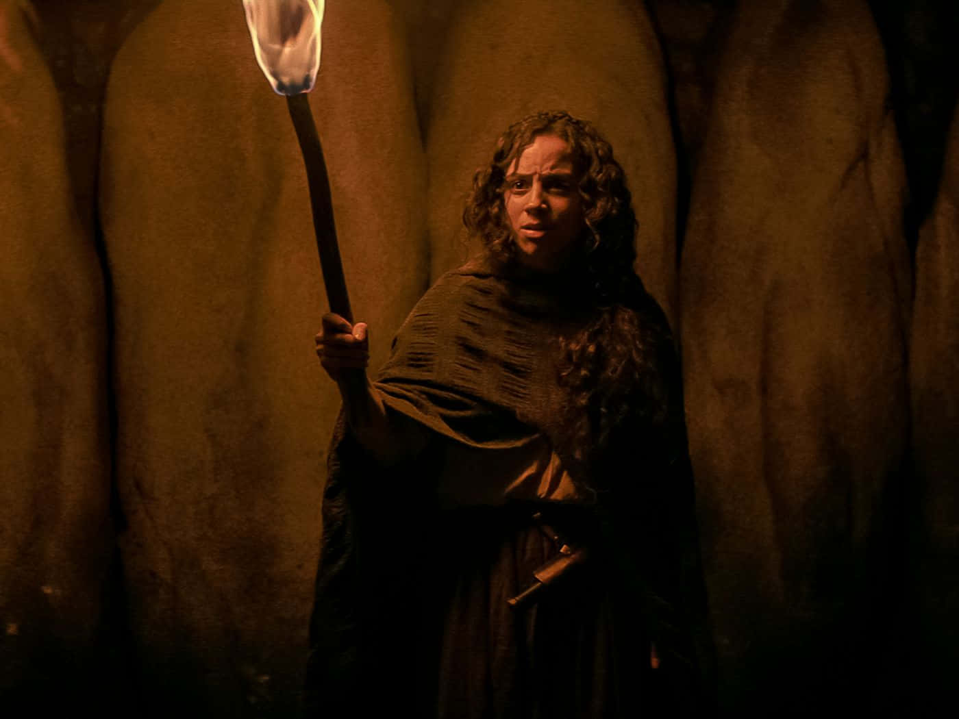 Fear Street, dark cloak, flaming torch, HD Desktop Wallpaper