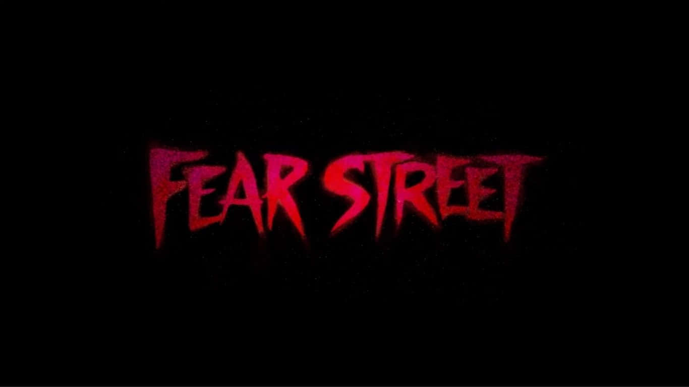 Fear Street, jagged red letters, pitch-black background, HD Desktop Wallpaper