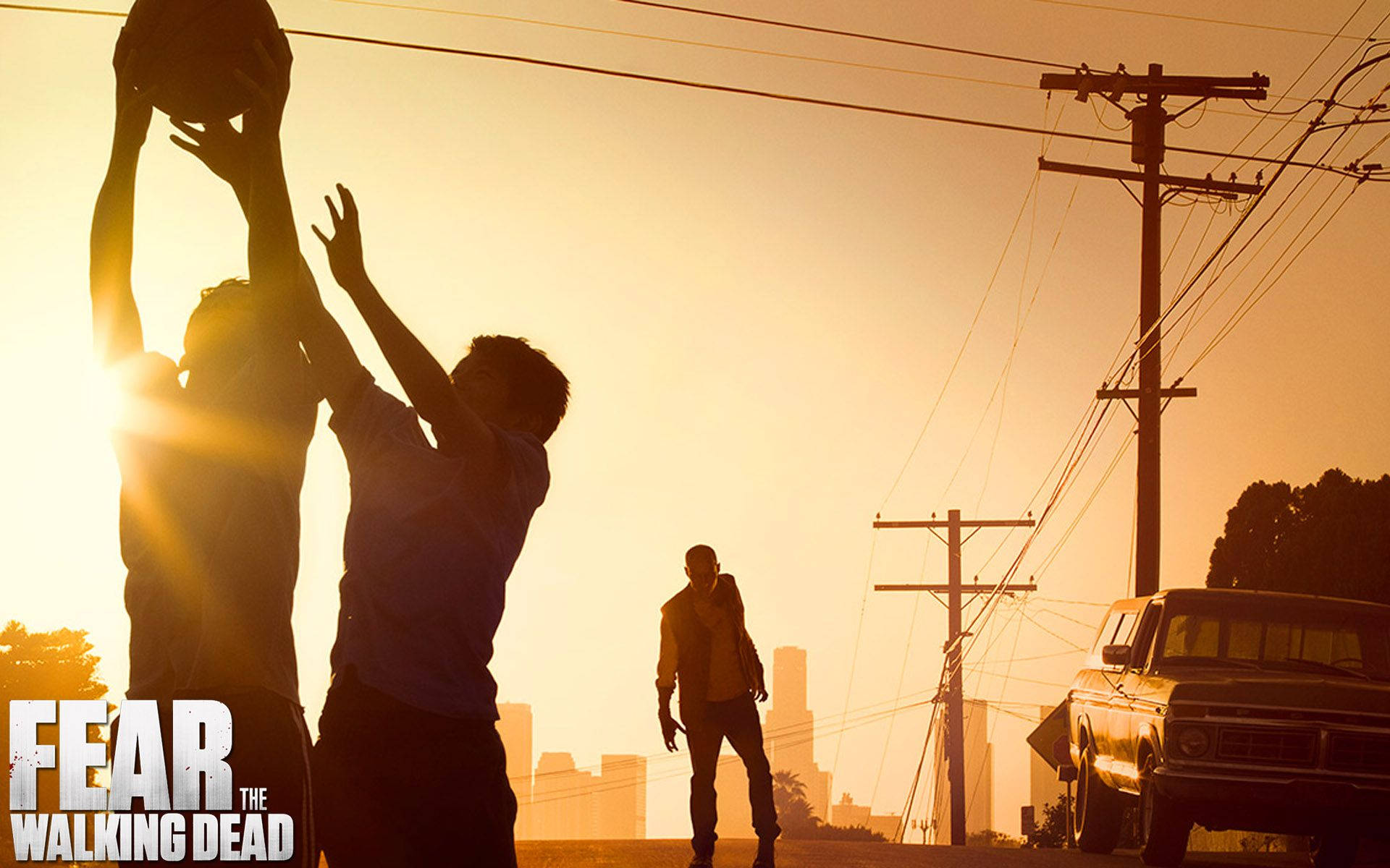Fear The Walking Dead, sunset, basketball, Full HD Desktop Wallpaper