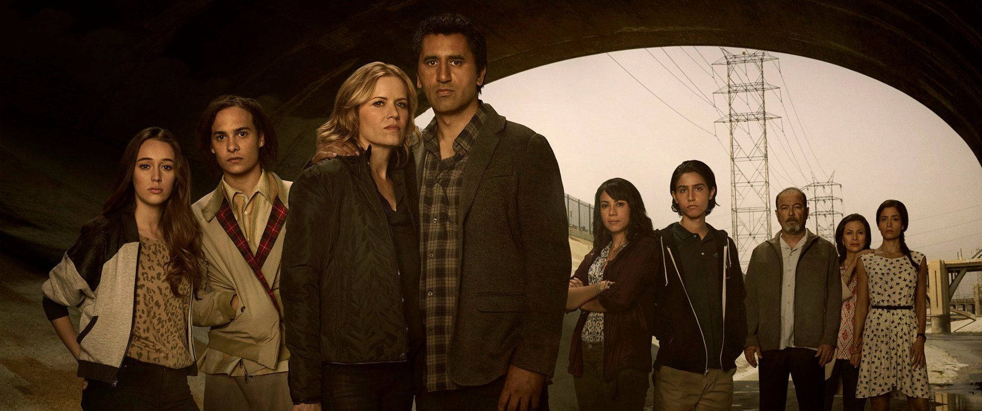 Fear The Walking Dead, concrete overpass, power lines, Full HD Desktop Wallpaper