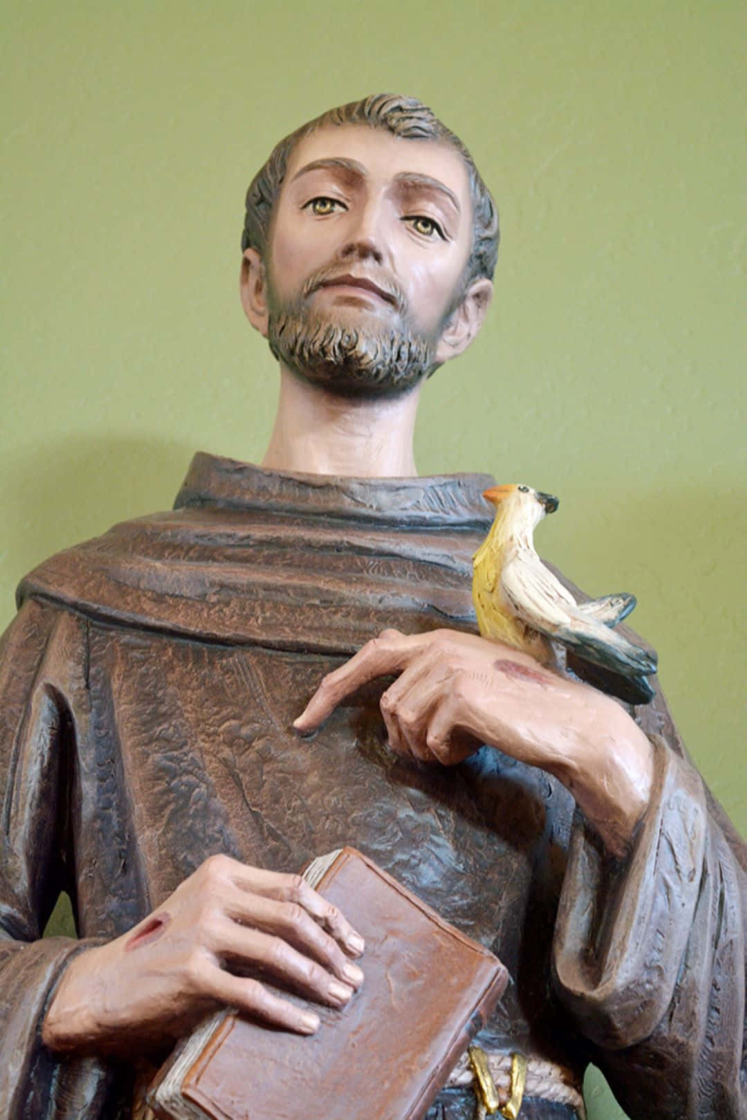 St Francis, bearded saint, brown robes, HD Phone Wallpaper
