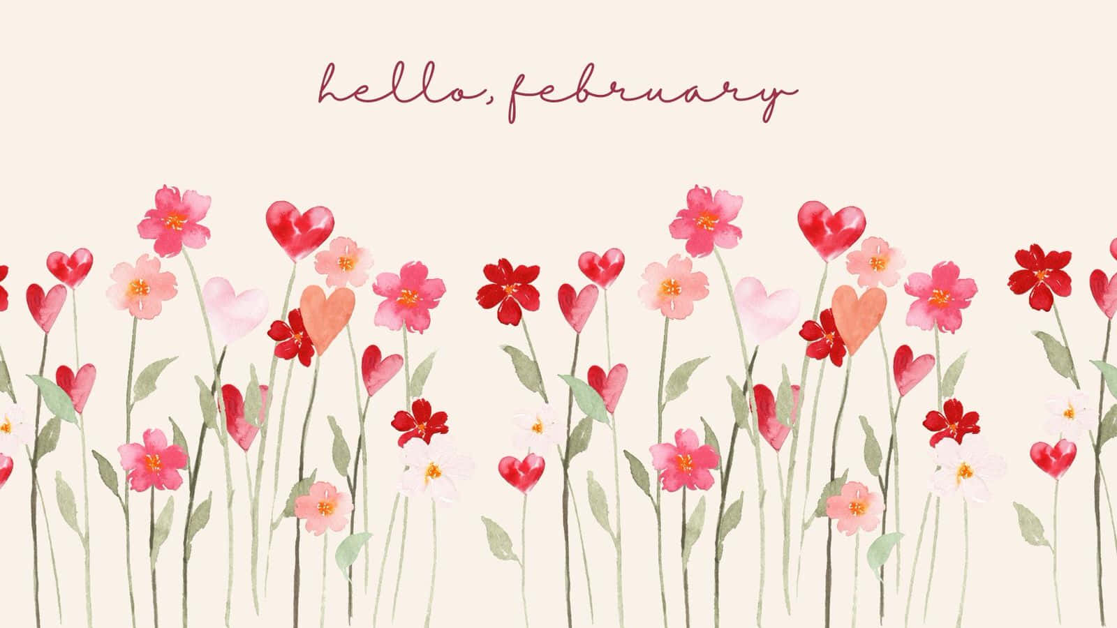 February, pink, red, HD Desktop Wallpaper