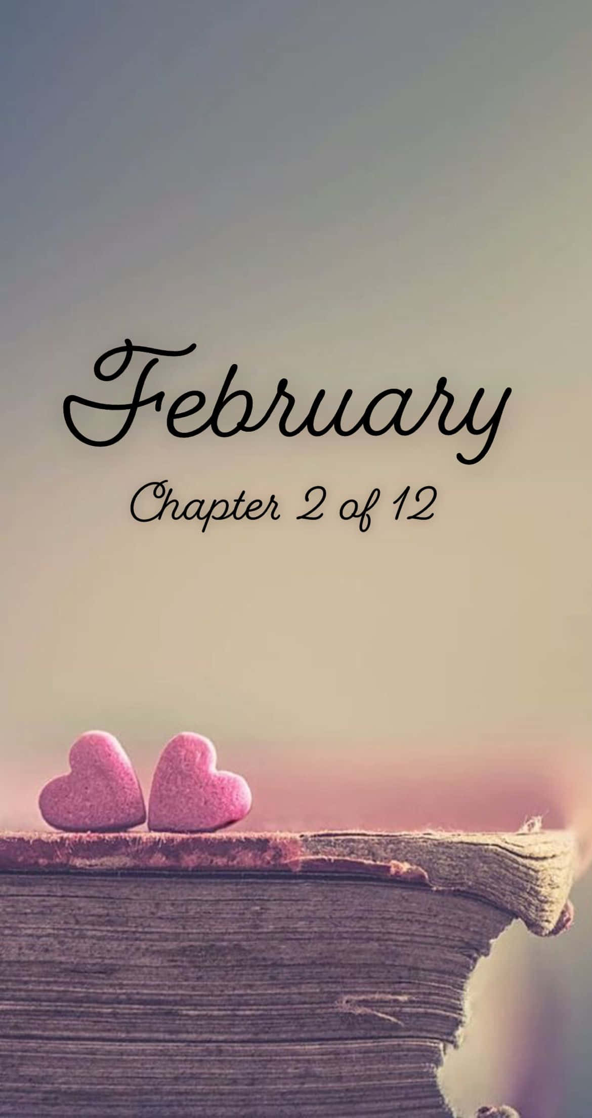 February Chapter 2 of 12, pink heart-shaped candies, weathered book, Full HD Phone Wallpaper