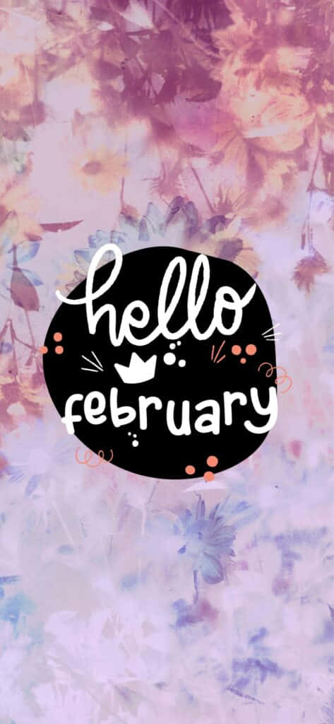 hello february, pastel purples, pinks, SD Phone Wallpaper