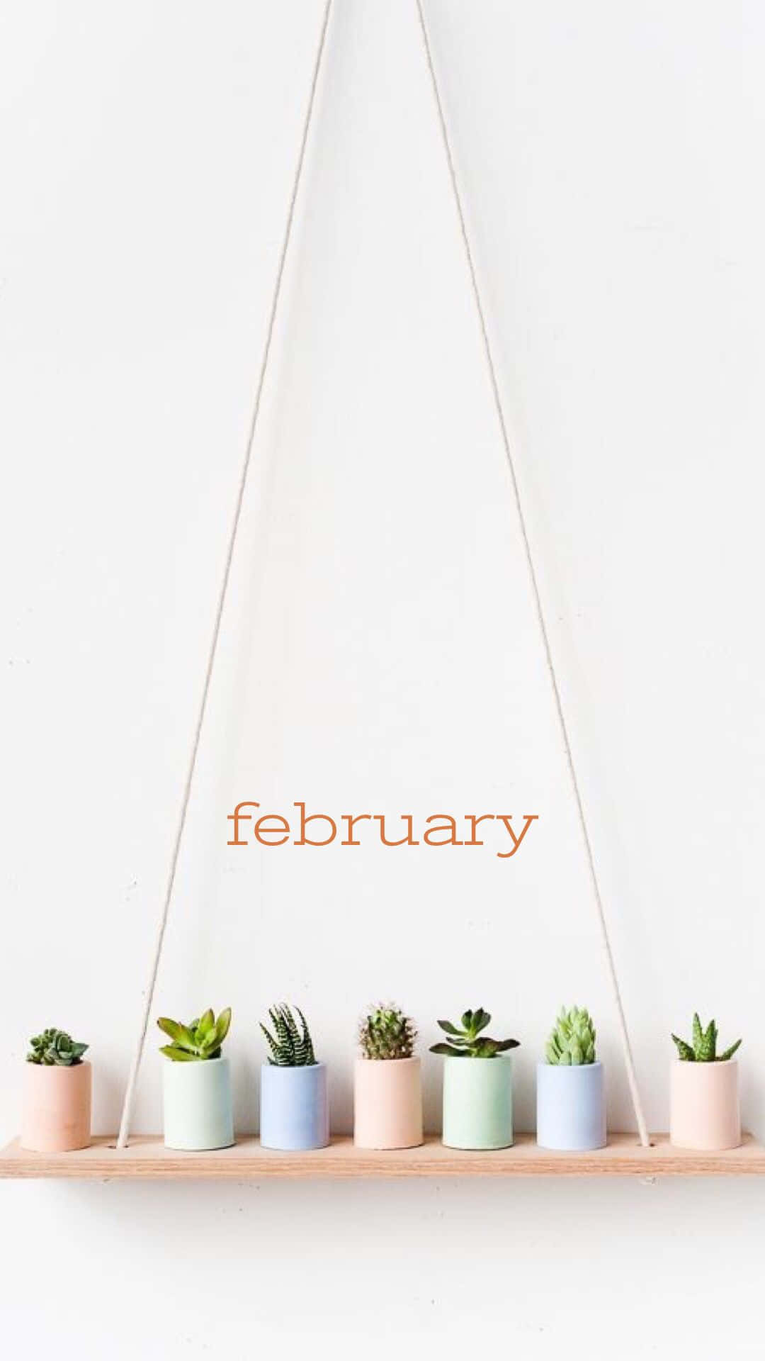 February, iPhone, pastel pots, Full HD Phone Wallpaper