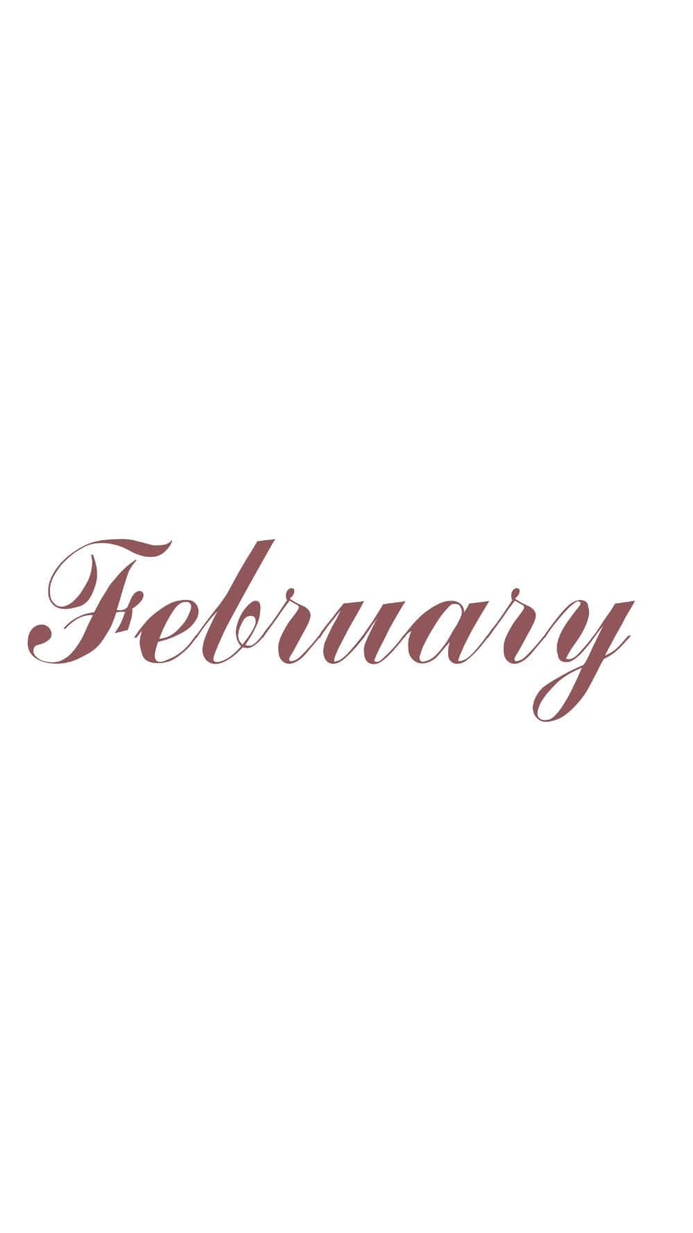February, mauve, cursive, HD Phone Wallpaper