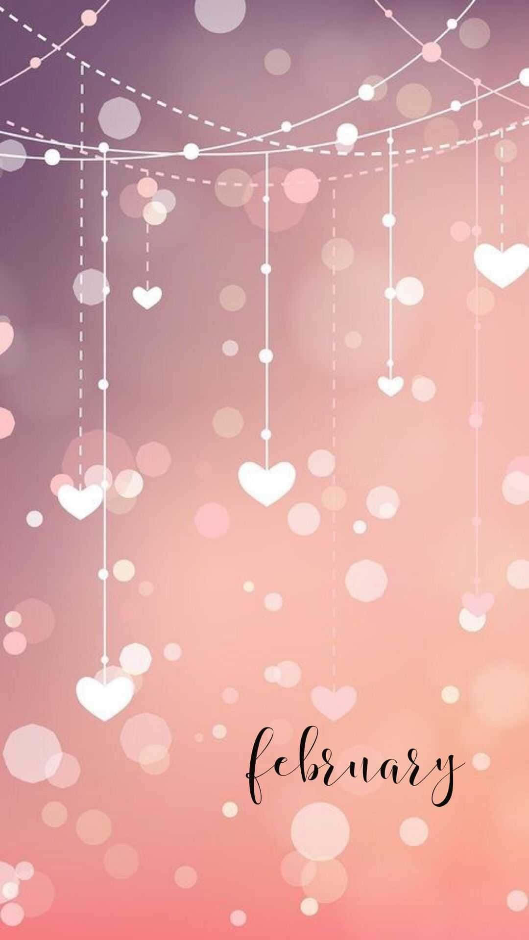 February, iPhone, soft pink and purple gradient, Full HD Phone Wallpaper