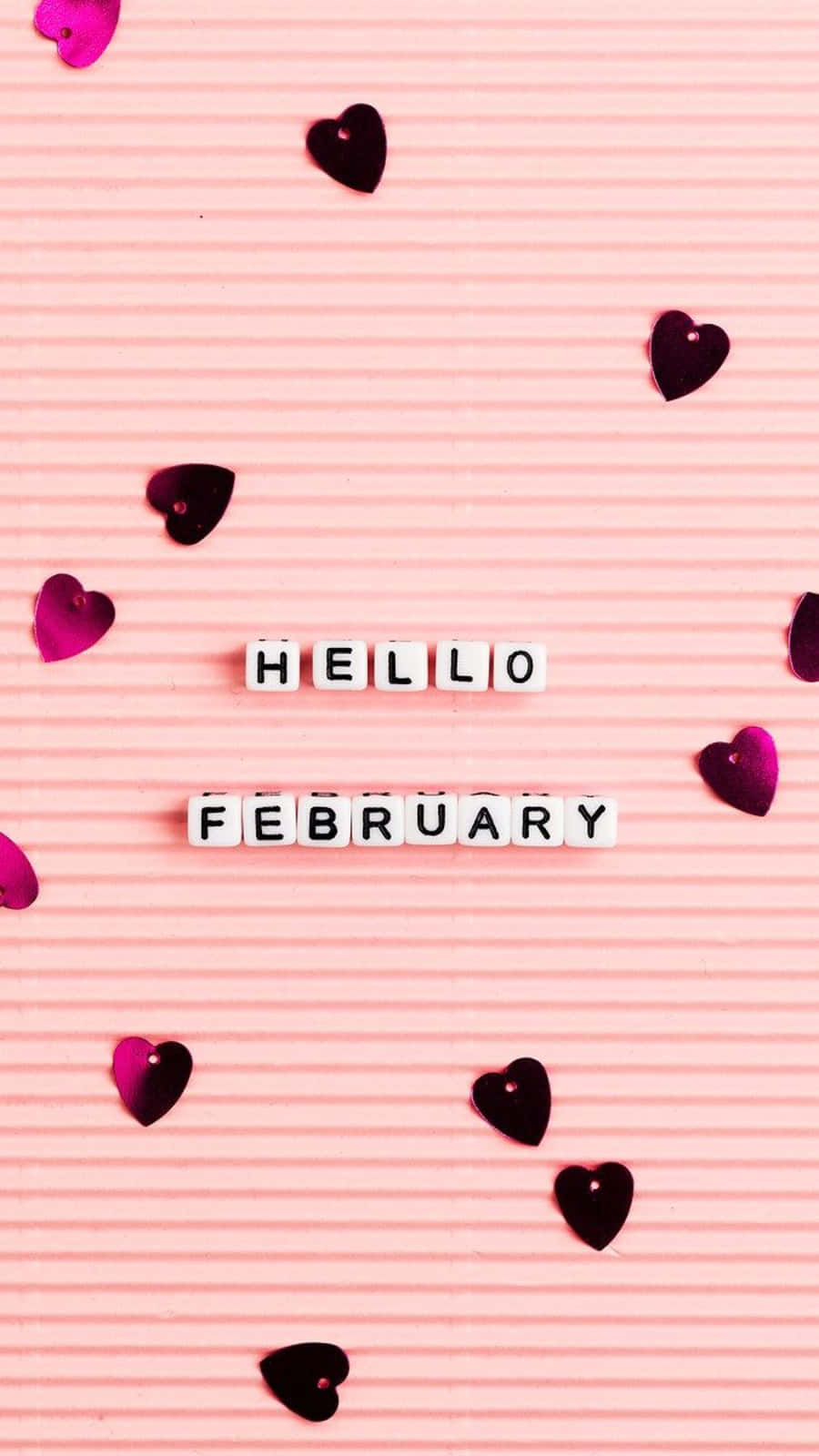 February, iPhone, pink corrugated surface, HD Phone Wallpaper