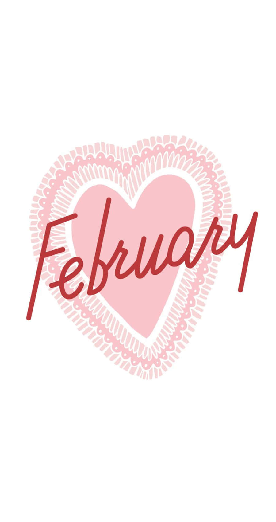 February, iPhone, pink heart, HD Phone Wallpaper