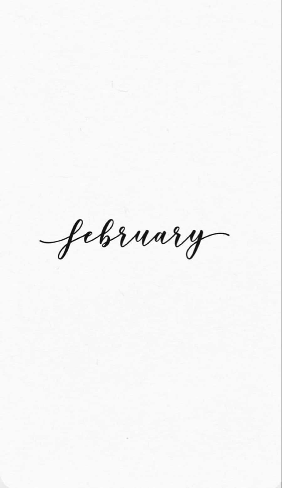 February, iPhone, black cursive, HD Phone Wallpaper