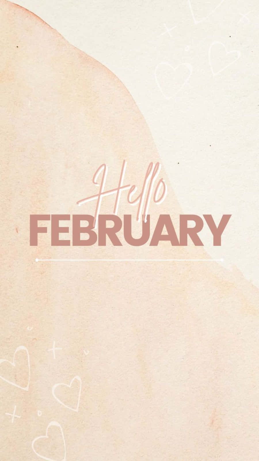February iPhone, Hello FEBRUARY, elegant script, HD Phone Wallpaper